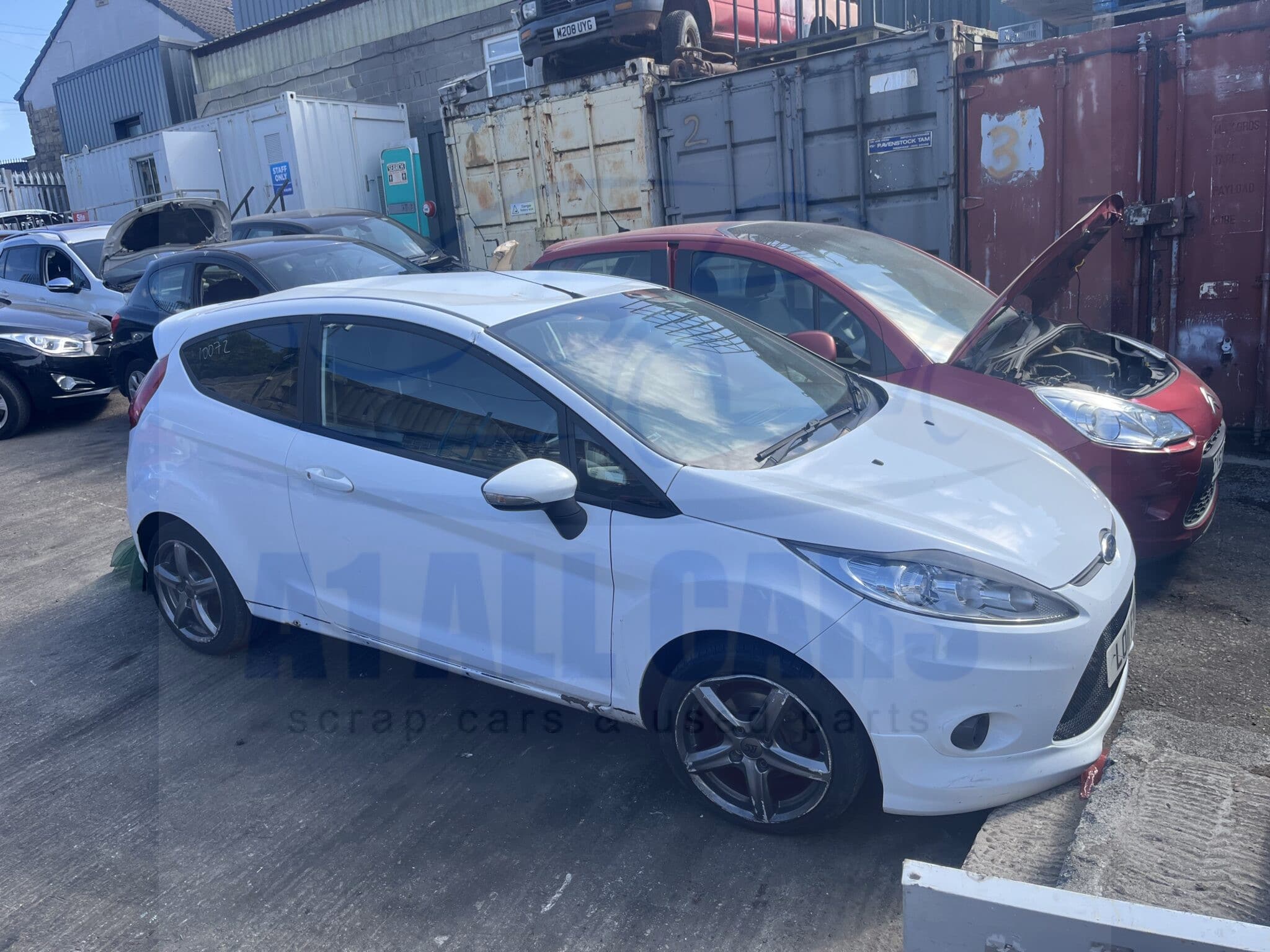 Ford Fiesta Zetec S TDCI Mk7 2008-2012 1.6 Diesel 5 Speed Manual 3 Door Hatchback White H9 Breaking for Parts
