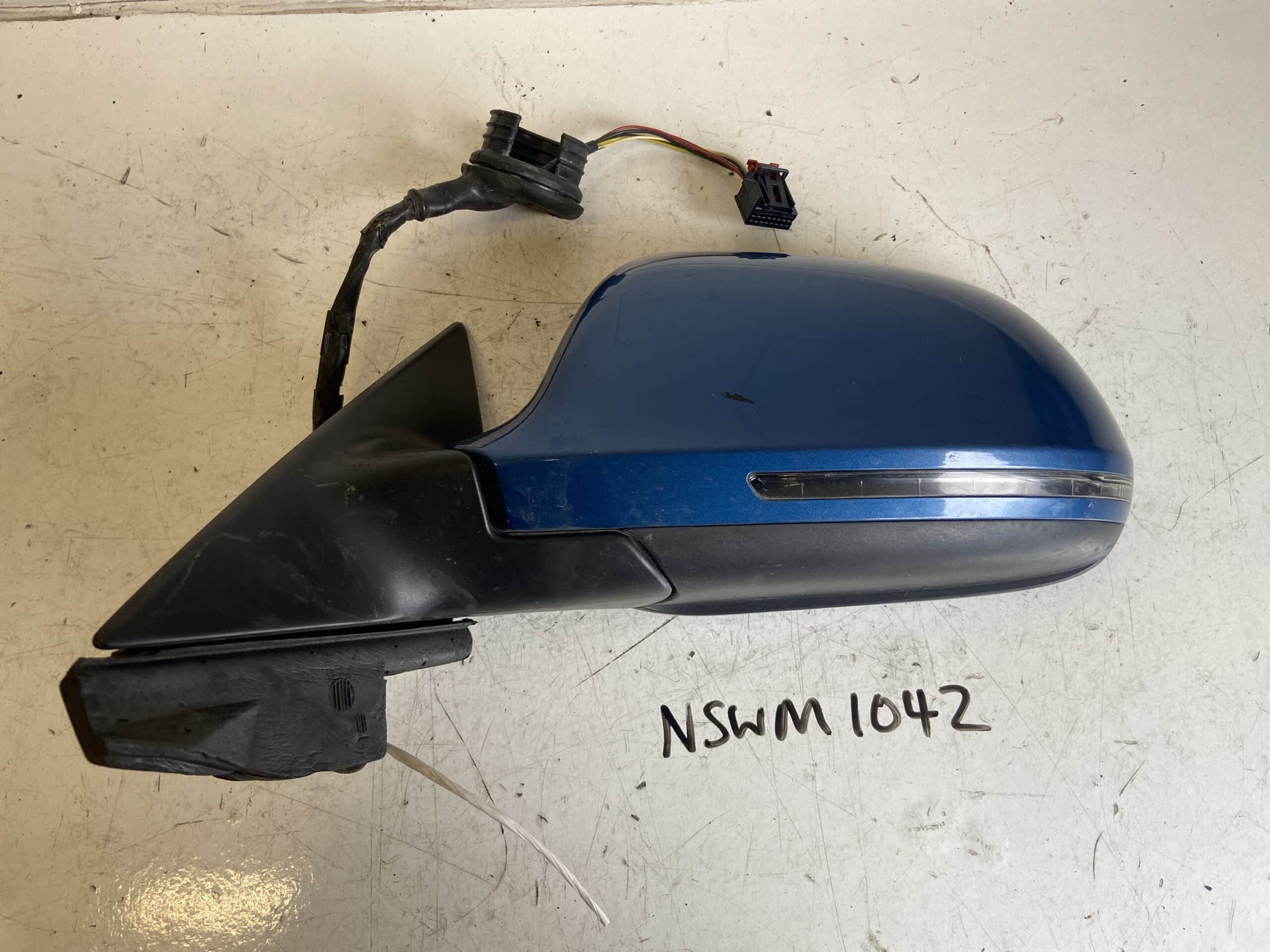 Audi A3 2008-2012 3 Door Hatchback Near Side Electric Door Mirror – Blue – 6 Wire Plug