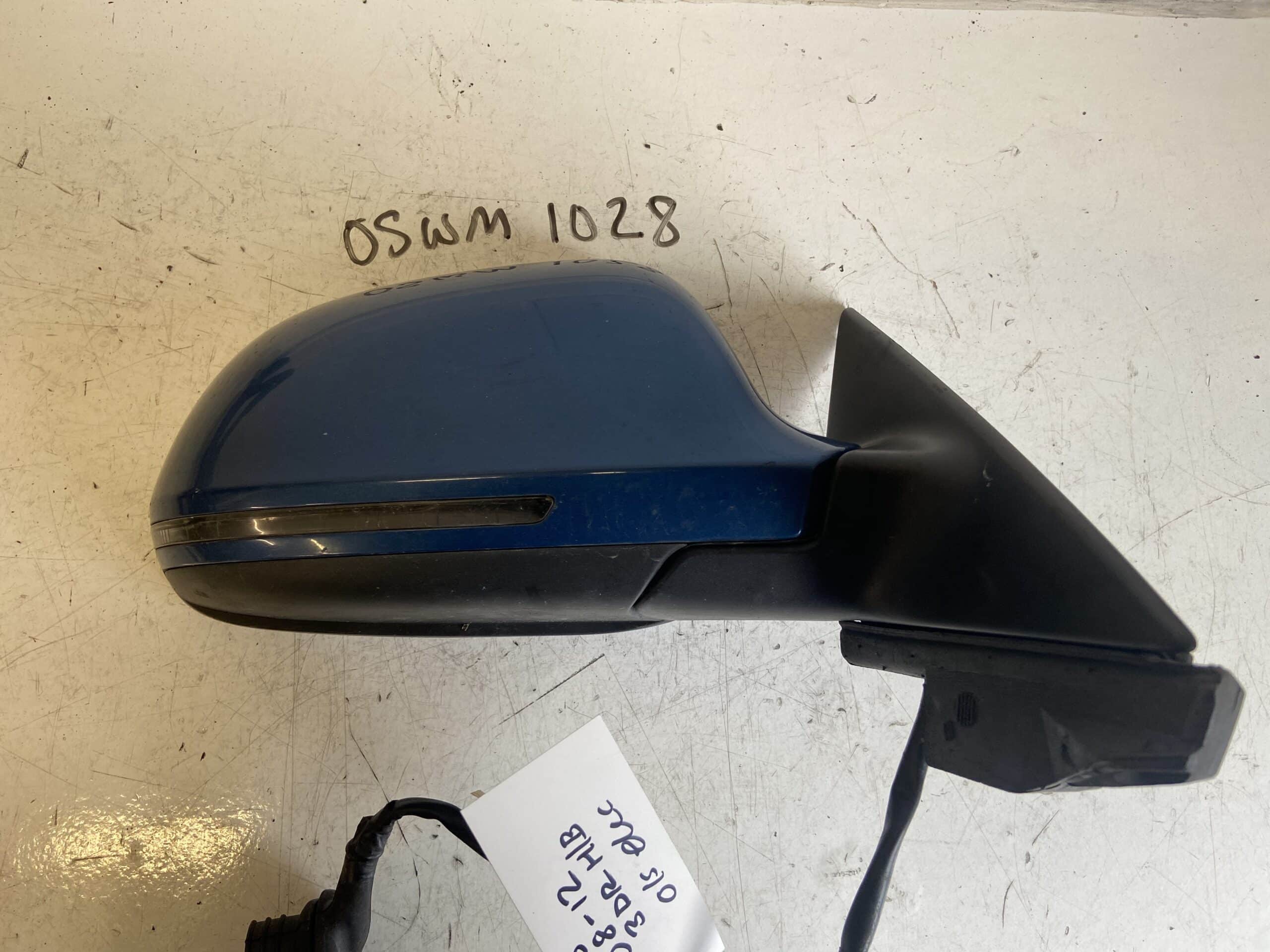 Audi A3 2008-2012 3 Door Hatchback Off Side Electric Door Mirror – Blue – 6 Wire Plug