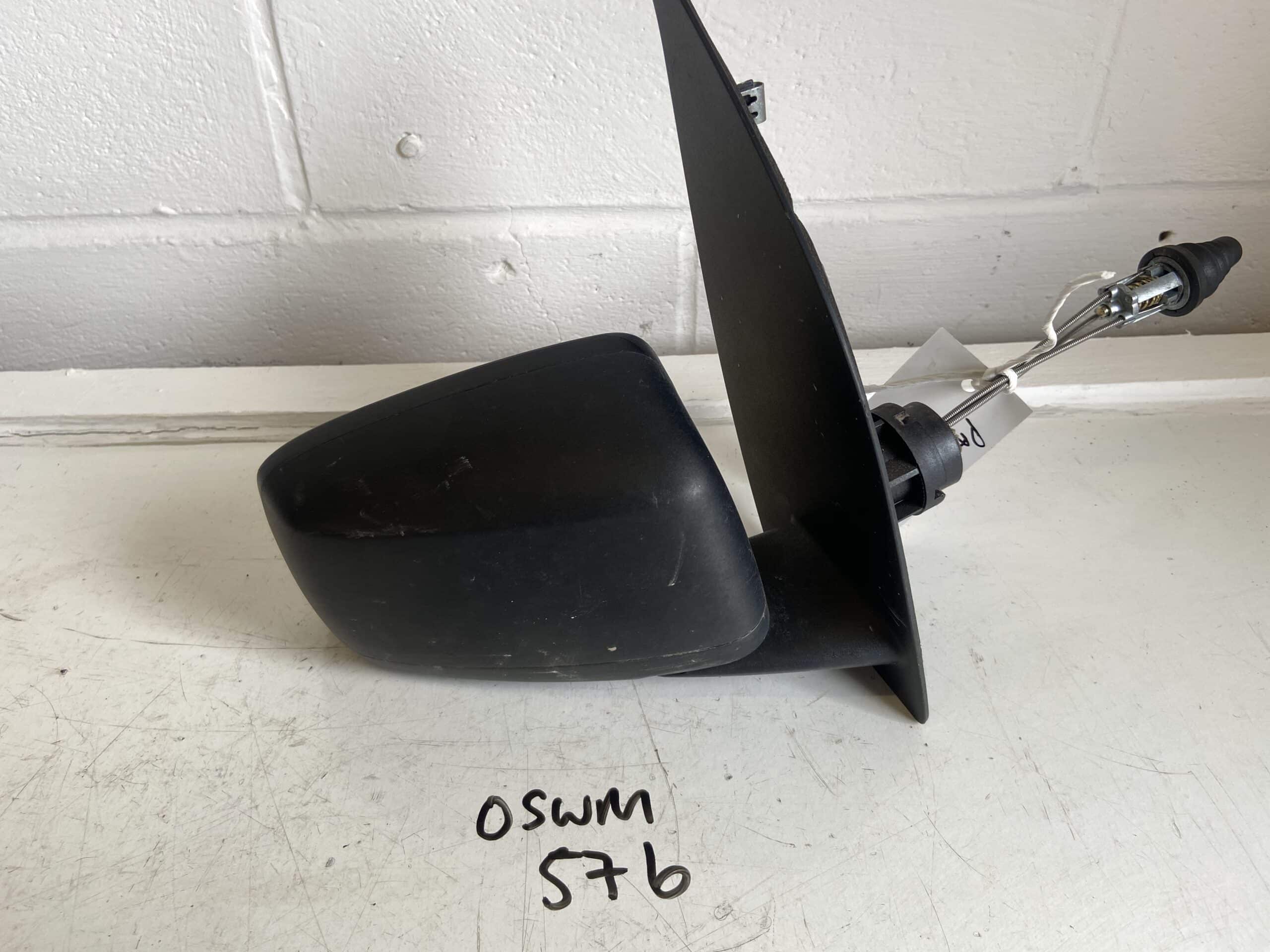 Fiat Panda 2004-2011 Offside Manual Black Plastic Door Mirror