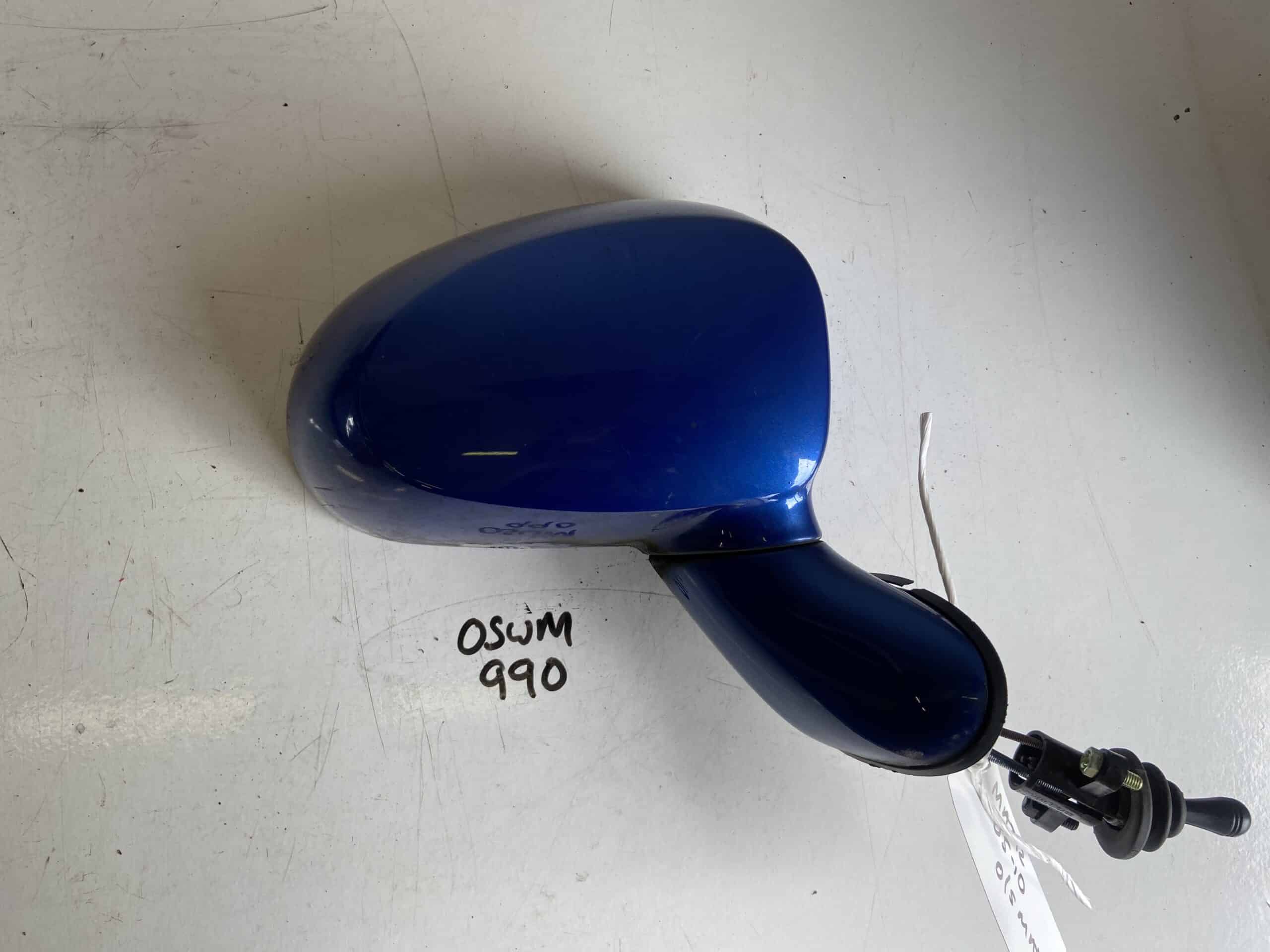 Chevrolet Matiz 2005-2010 Hatchback Off Side Manual Door Mirror – Blue