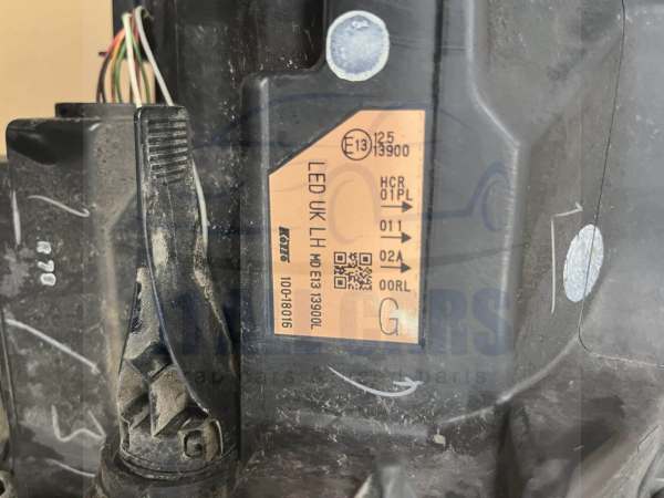 Nissan Qashqai 2013-2017 Near Side Headlamp – Halogen – 100-18016