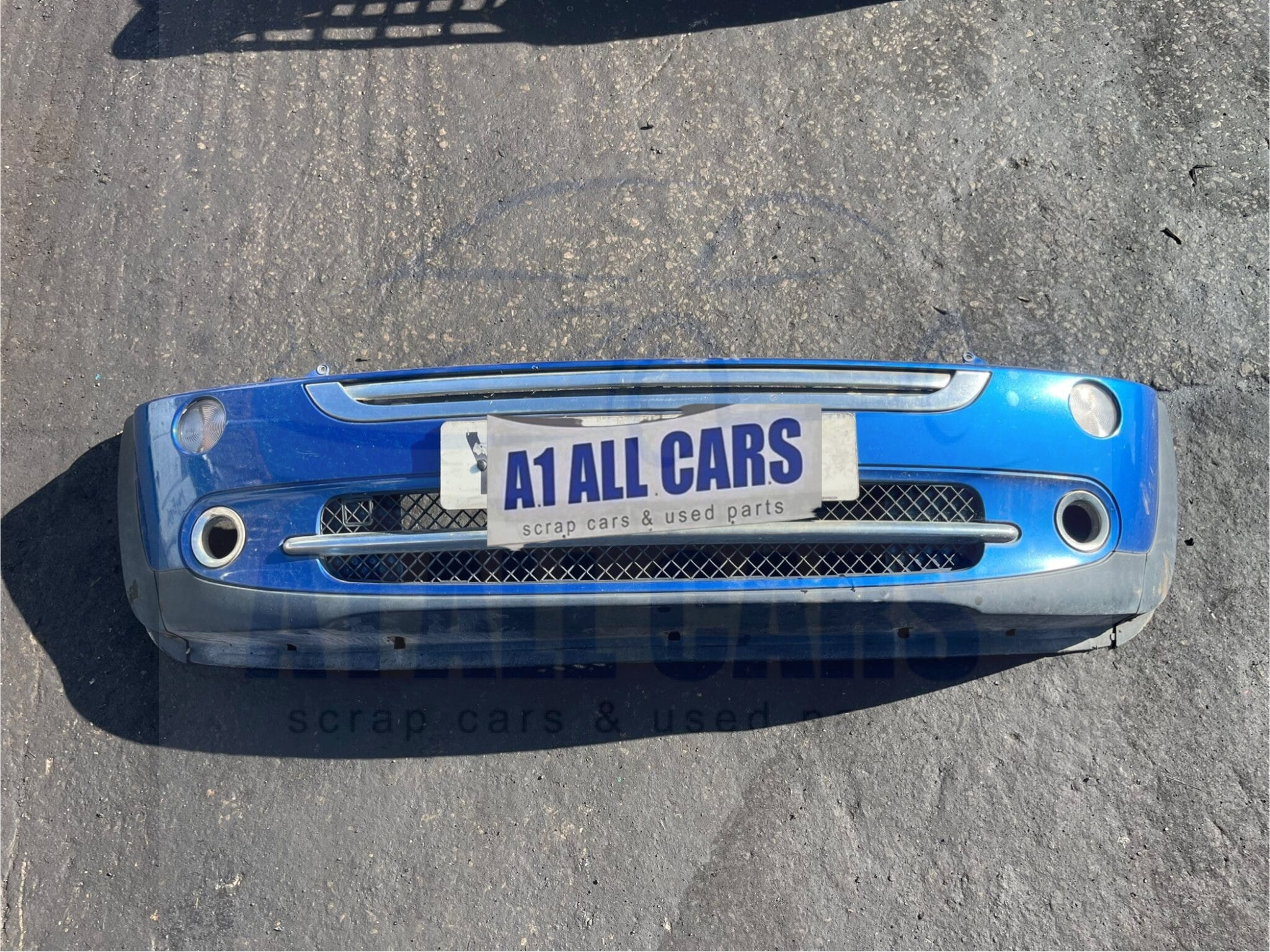 BMW Mini 2001-2006 3 Door Hatchback Front Bumper With Fogs – Blue
