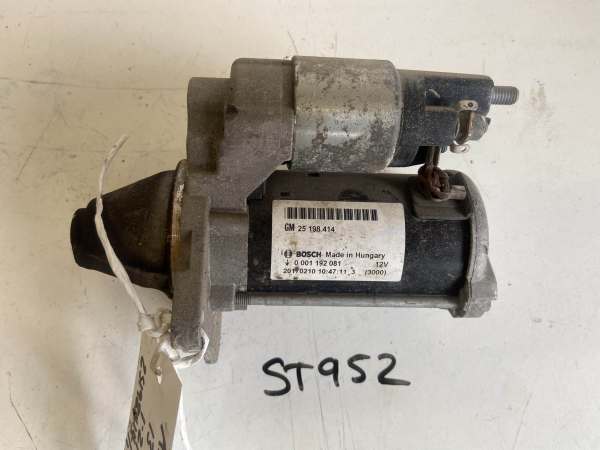 Vauxhall Adam / Corsa 2010-2017 1.2/1.4 Petrol Starter Motor – 25198414 – 0001192081