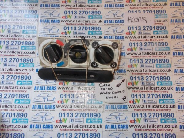 Vauxhall Corsa 1998-2000 Heater Control Panel Non Air Con