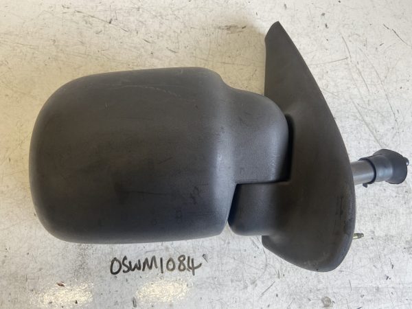 Renault Kangoo 2003-2009 Van / MPV Off Side Manual Door Mirror – Black Plastic