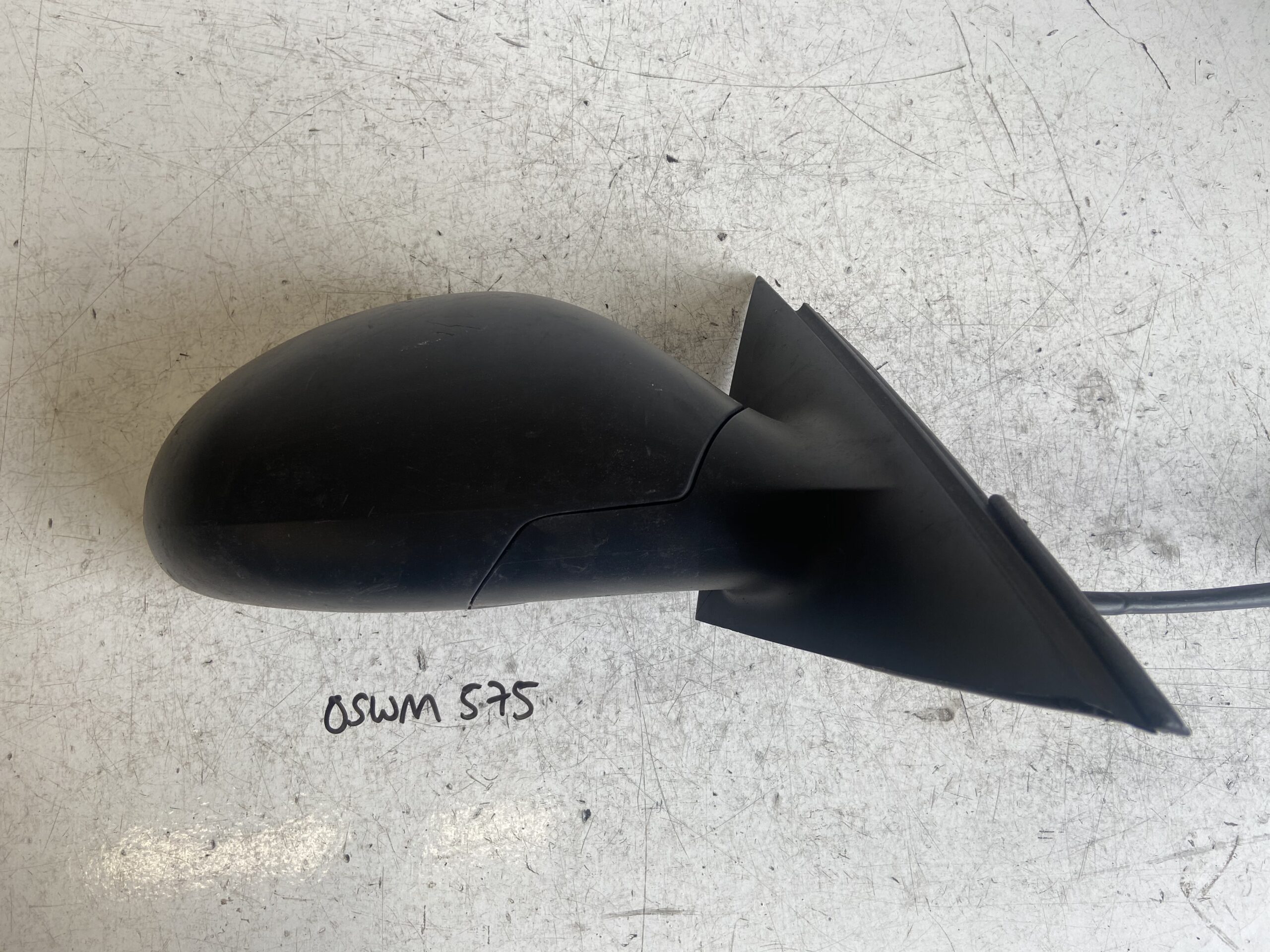 Seat Ibiza 2002-2006 Offside Black Plastic Manual Door Mirror