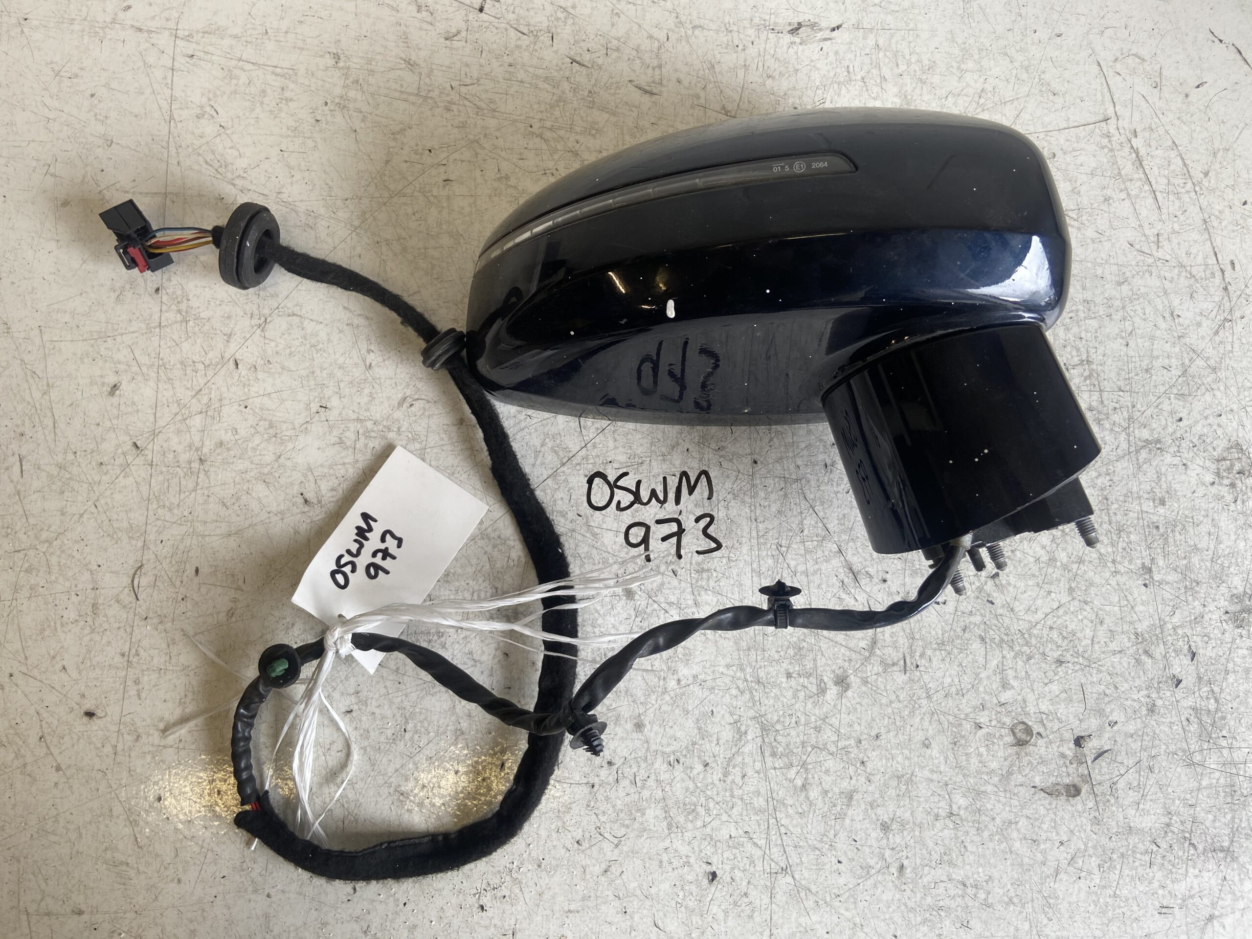 Audi TT 2007-2014 Coupe Off Side Electric Door Mirror – Blue – 6 Pin Plug