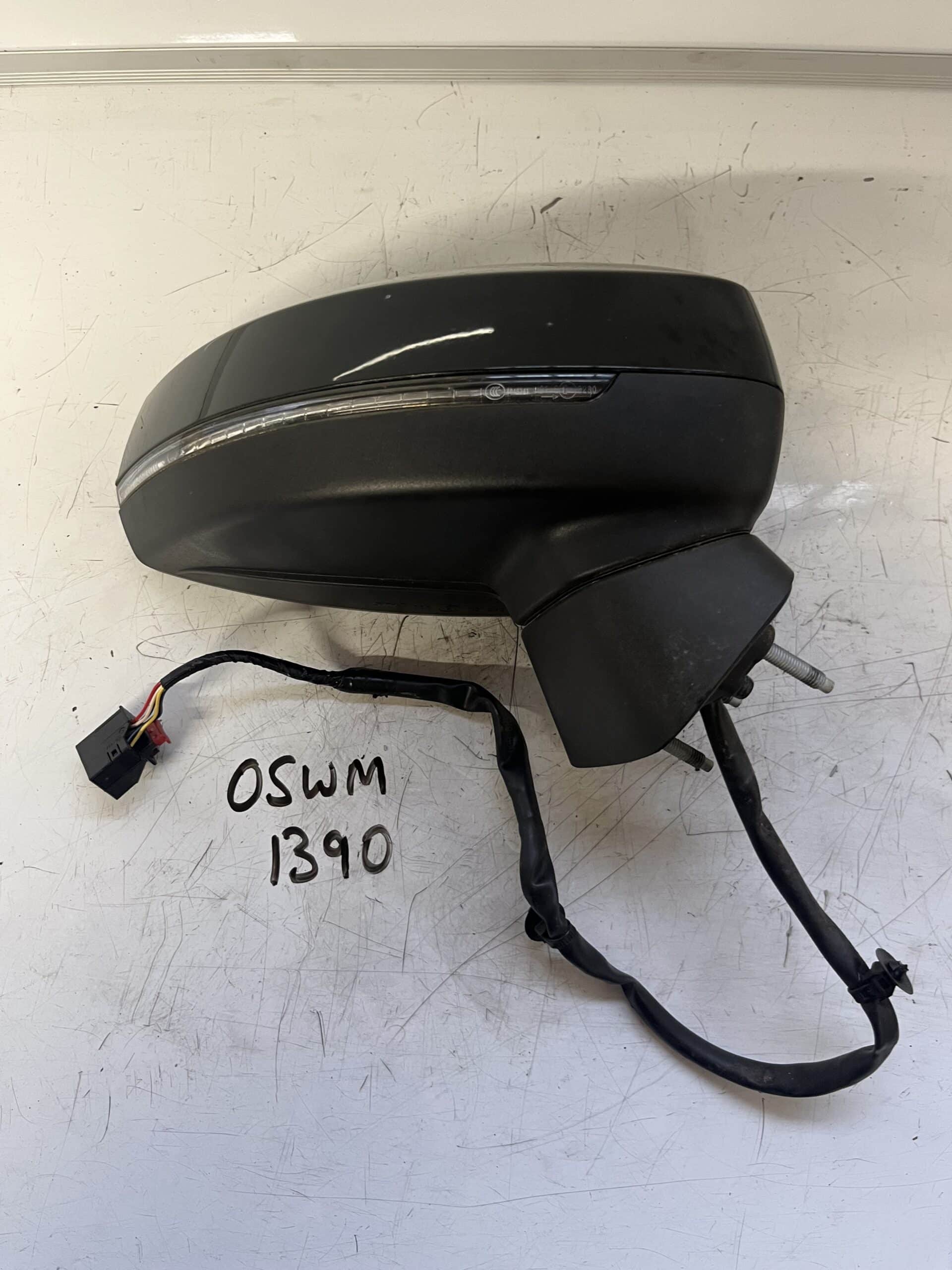 Audi A3 2012-2017 Hatchback Off Side Electric Door Mirror – Black LY9T Colour Code