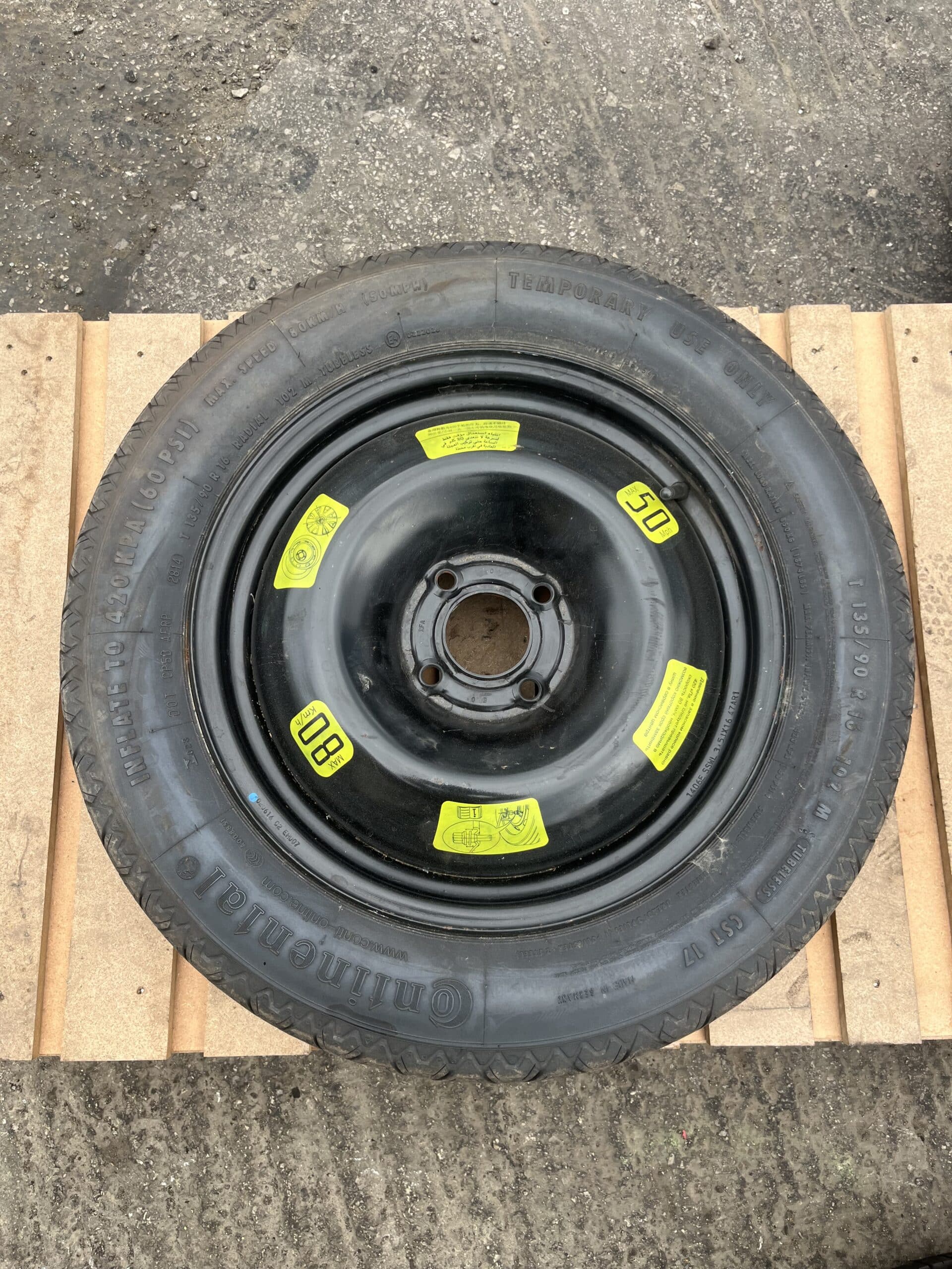 Citroen C4 2010-2015 Space Saver Wheel And Tyre – 135/90/16