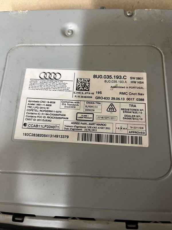 Audi Q3 2011-2018 Radio / Sat Nav / Head Unit – 8U0.035.193.C