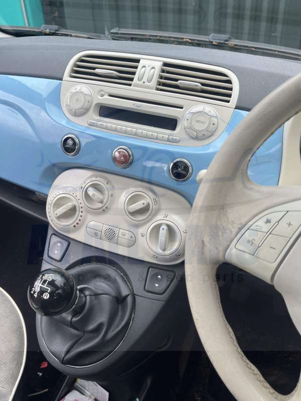 Fiat 500 2007-2015 3 Door Hatchback 1.2 Petrol Manual Blue C175 Breaking For Parts