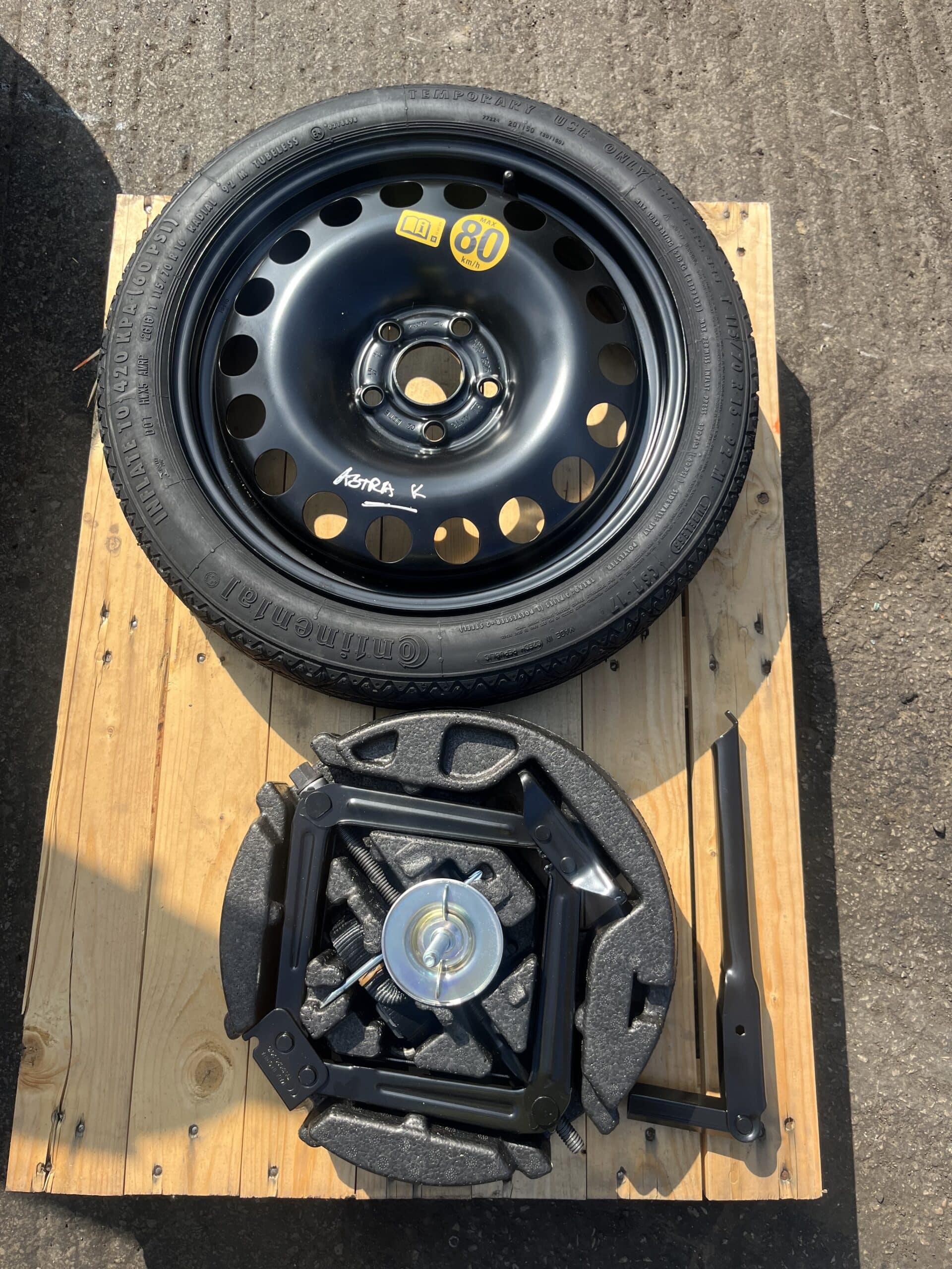 Vauxhall Astra 2015-2021 Space Saver / Spare Wheel Kit – 115/70/16