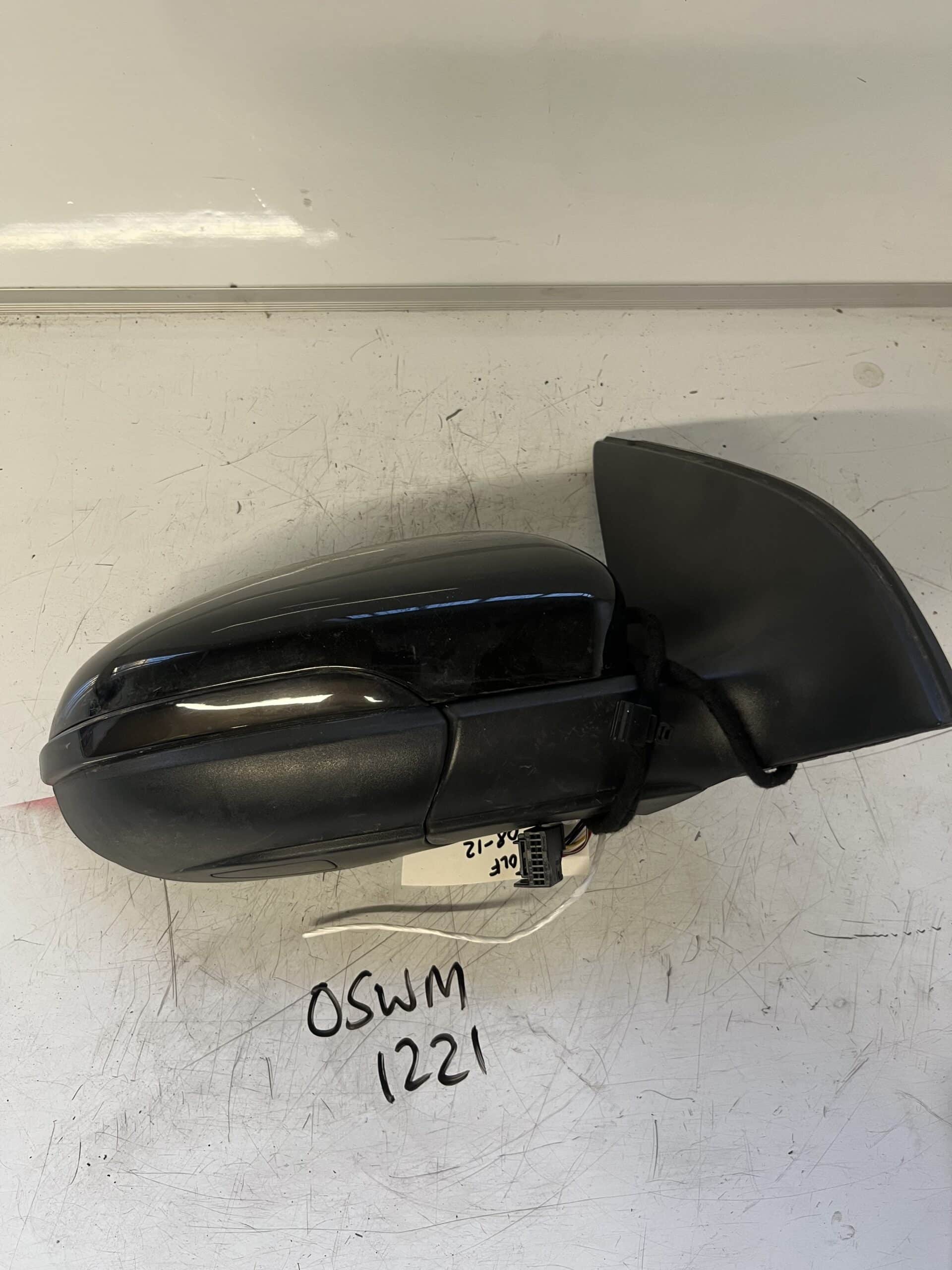 Volkswagen Golf 2008-2012 Off Side Electric Door Mirror – Black LC9X  – 6 Wire Plug