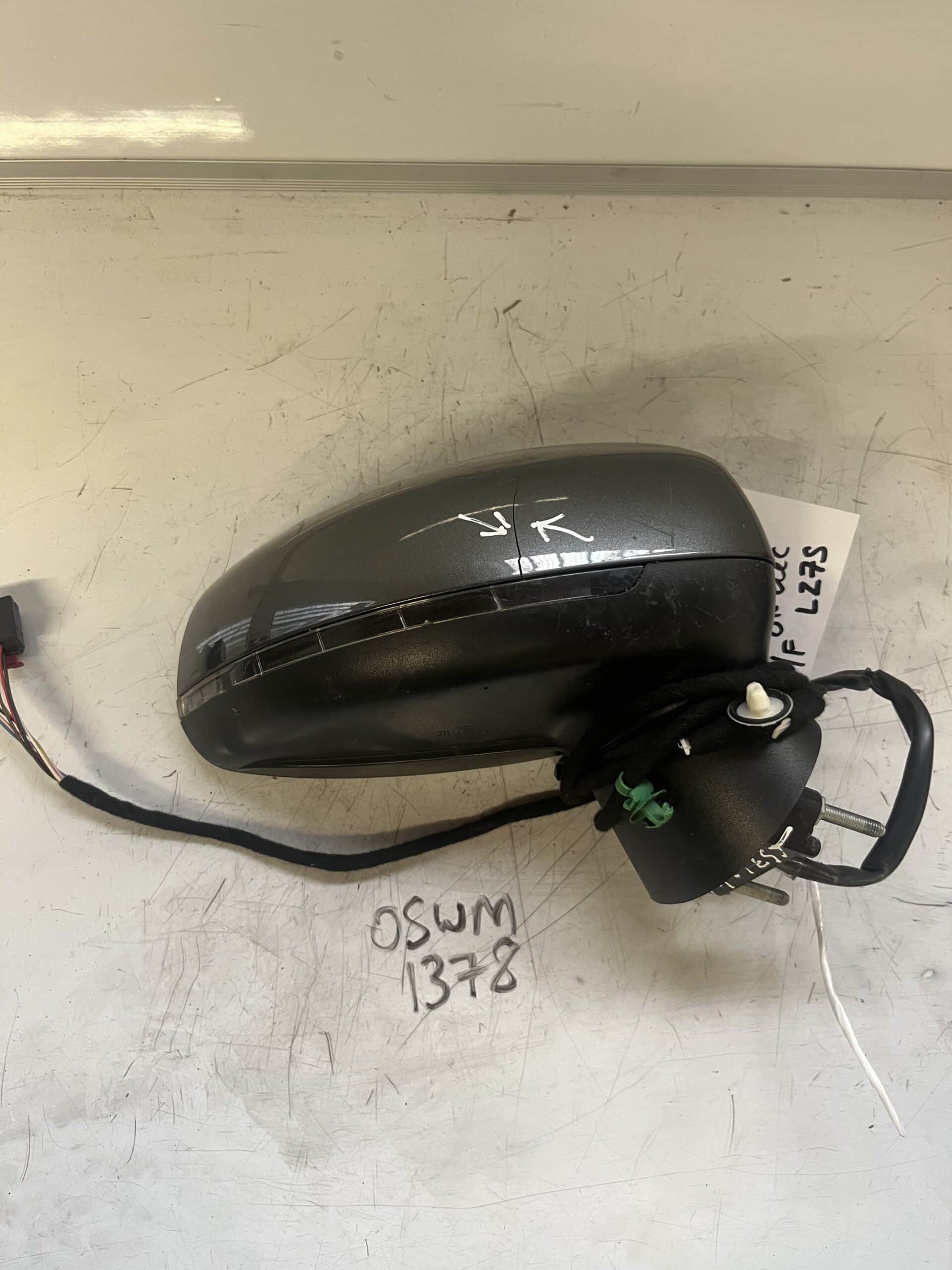 Audi A1 2010-2018 Hatchback Off Side Electric Door Mirror – Grey LZ7S ( Power Fold )