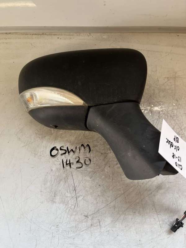 Renault Clio 2013-2018 Hatchback / Estate Off Side Electric Door Mirror – Black Plastic