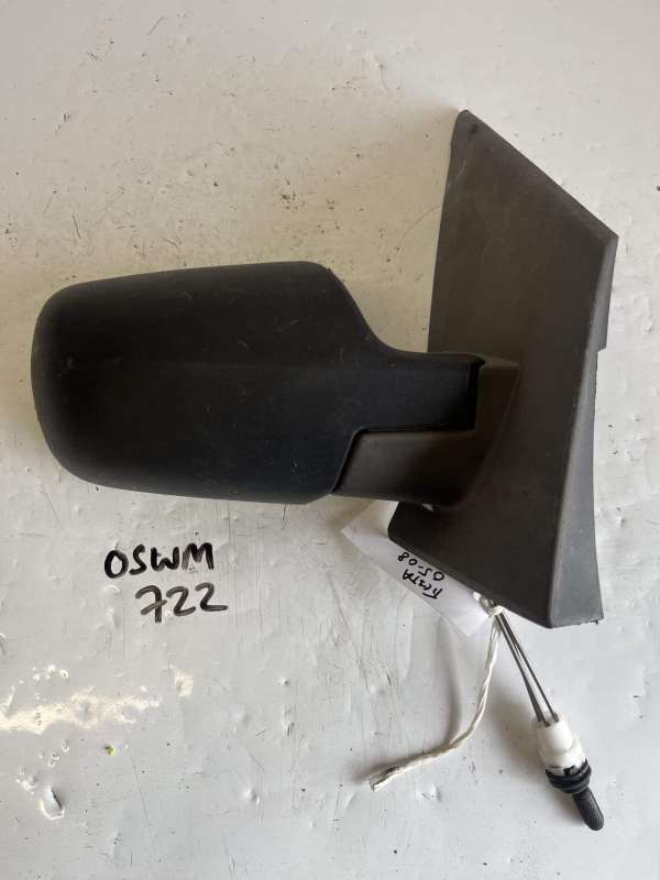 Ford Fiesta 2005-2008 Hatchback Off Side Manual Door Mirror – Black Plastic