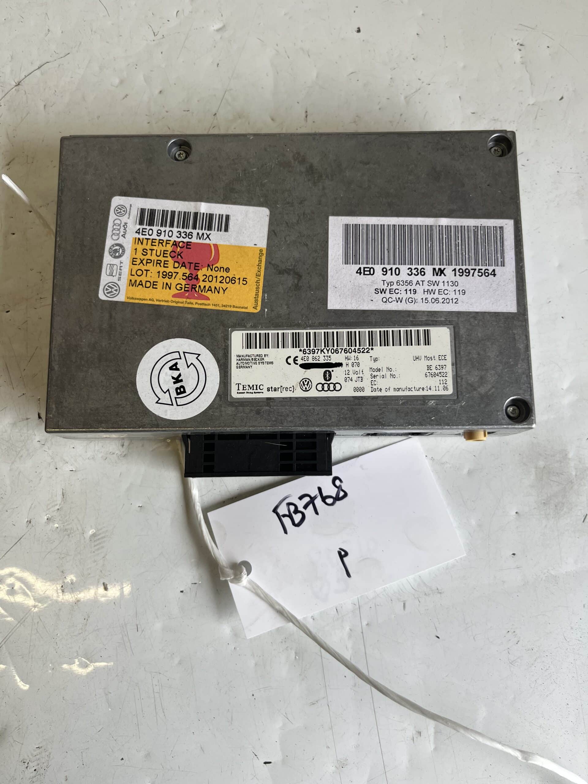 Audi Q7 2006-2010 Bluetooth Module – 4E0910336M / 4E0862335