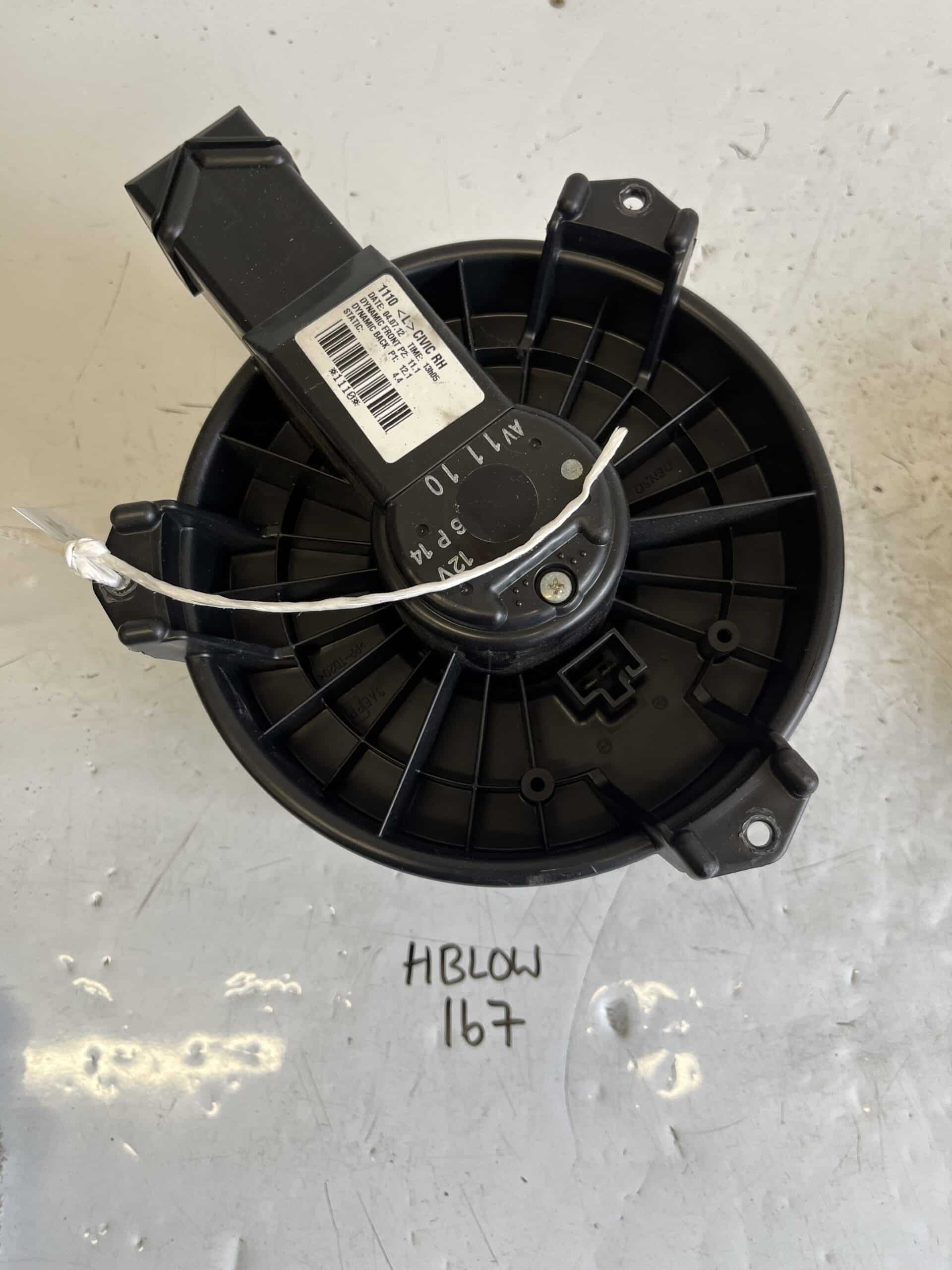 Honda Civic 2011-2017 MK9 Heater Blower Motor – 2 Pin Plug