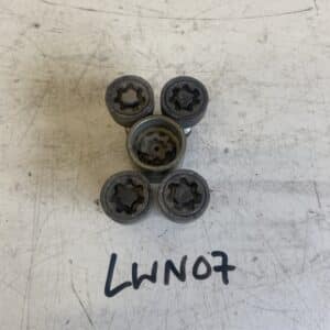 Volkswagen Polo 2009-2017 4x Locking Wheel Nuts and Key