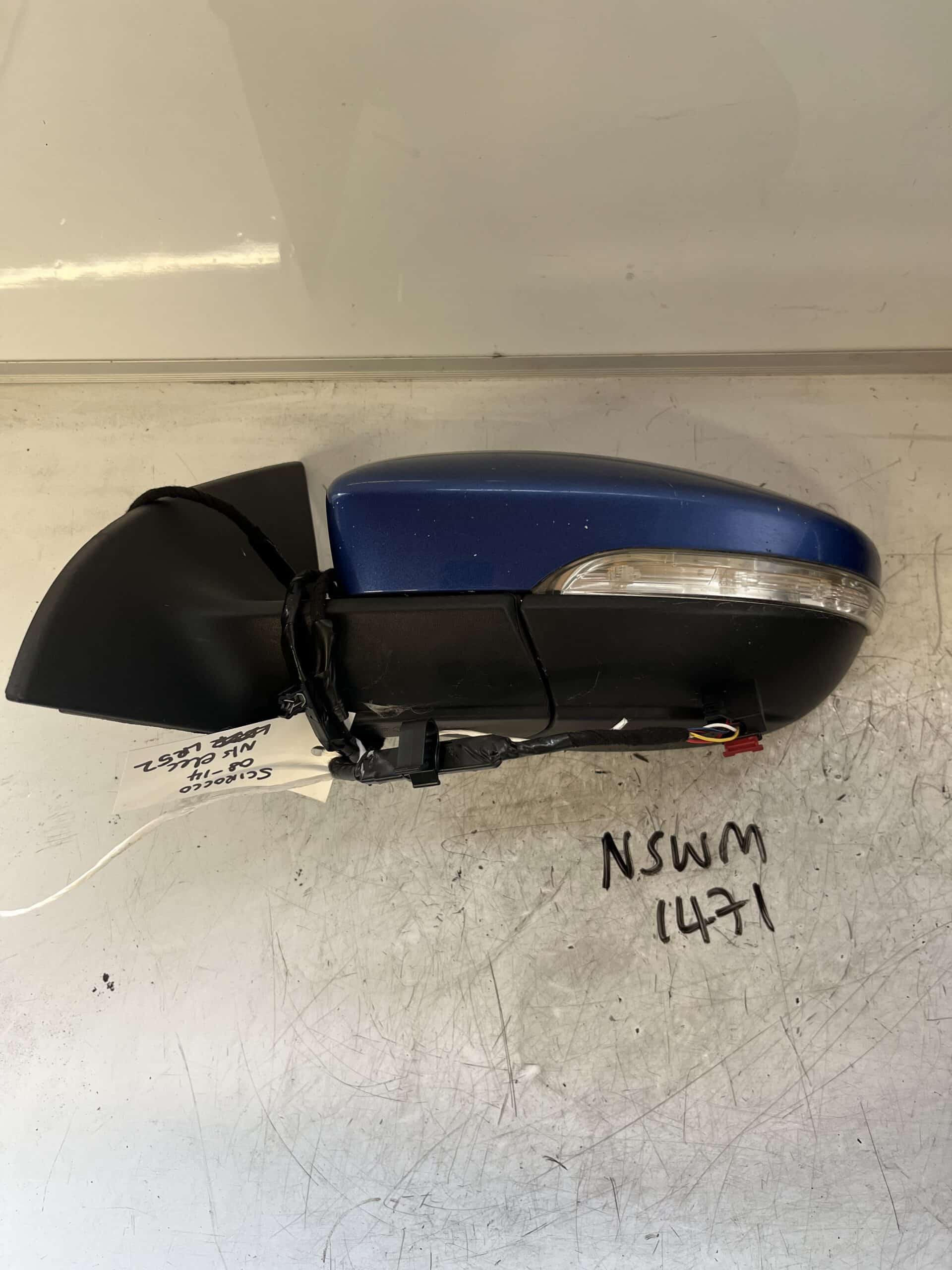 Volkswagen Scirocco 2008-2014 3 Door Coupe Near Side Electric Door Mirror – Blue LR5Z Colour Code