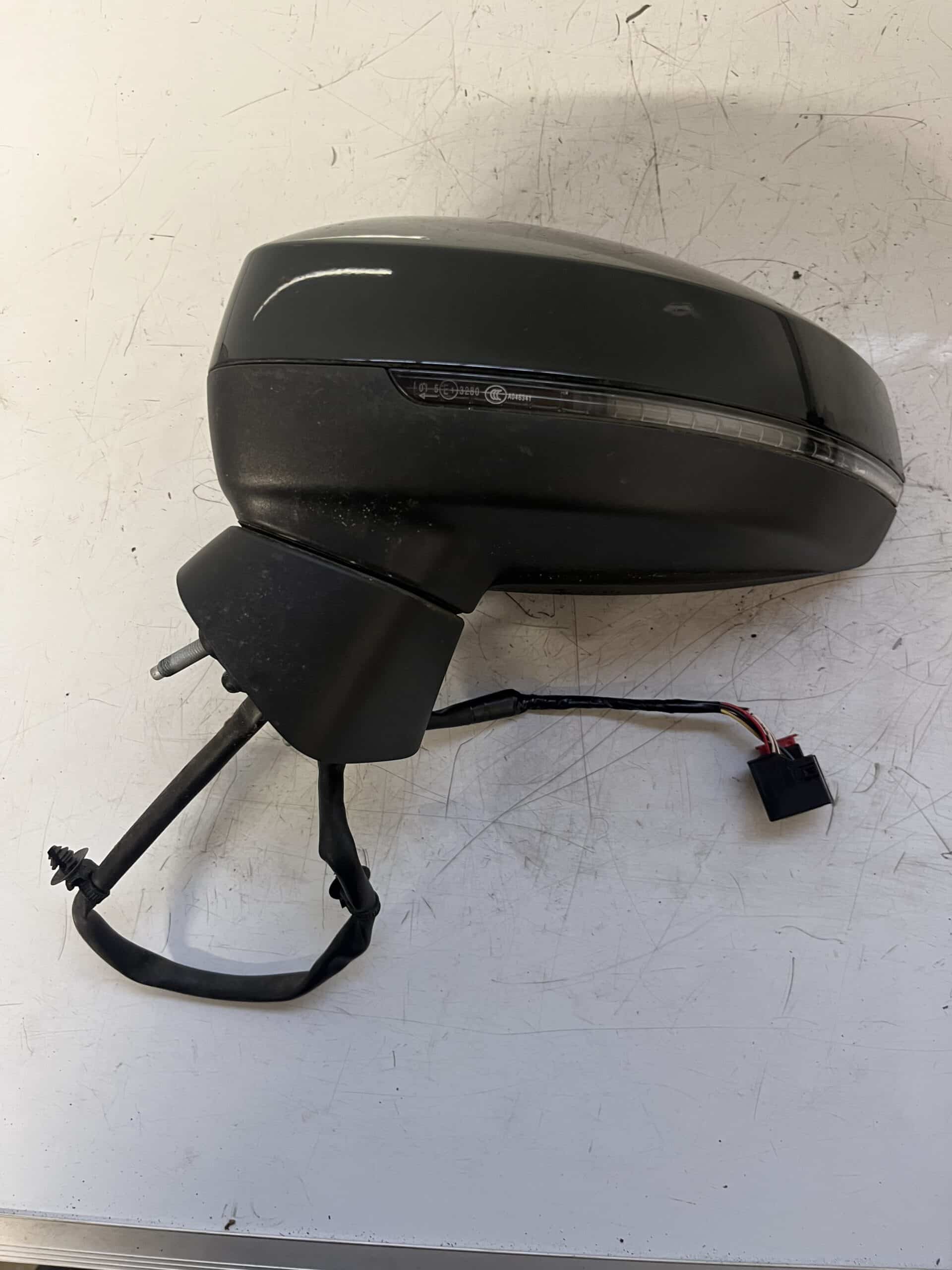 Audi A3 2012-2017 Hatchback Near Side Electric Door Mirror – Black LY9B Colour Code