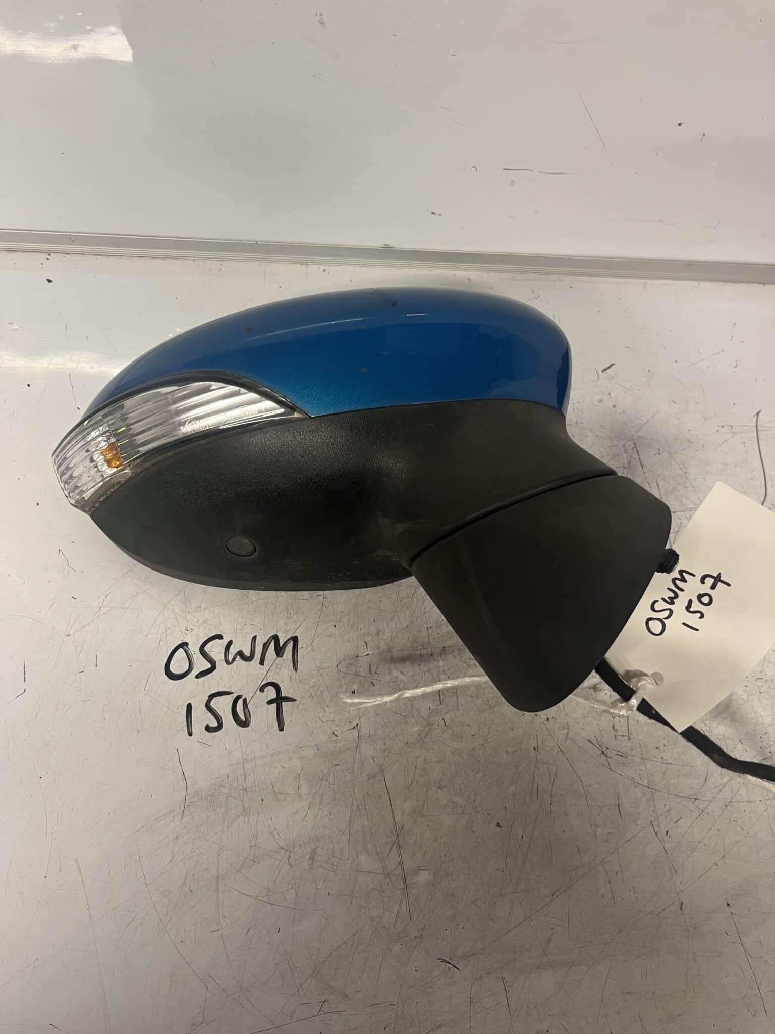 Ford Fiesta 2012-2017 Hatchback Off Side Electric Door Mirror With Puddle Lamp – Blue ZC Colour Code