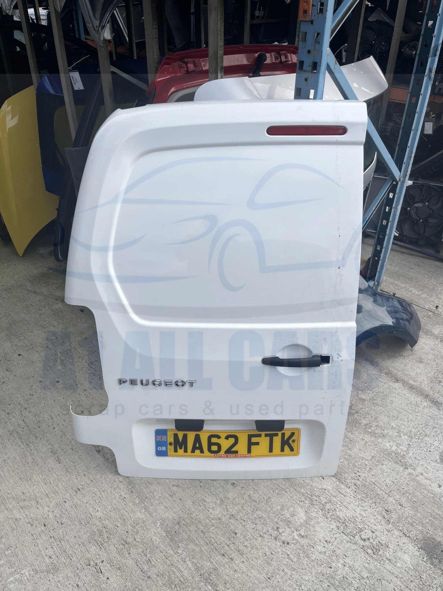 Peugeot Partner 2008-2017 Van Near Side Rear Door – White – ( Also Fits Citroen Berlingo ) ( Call Office For Delivery Quote )