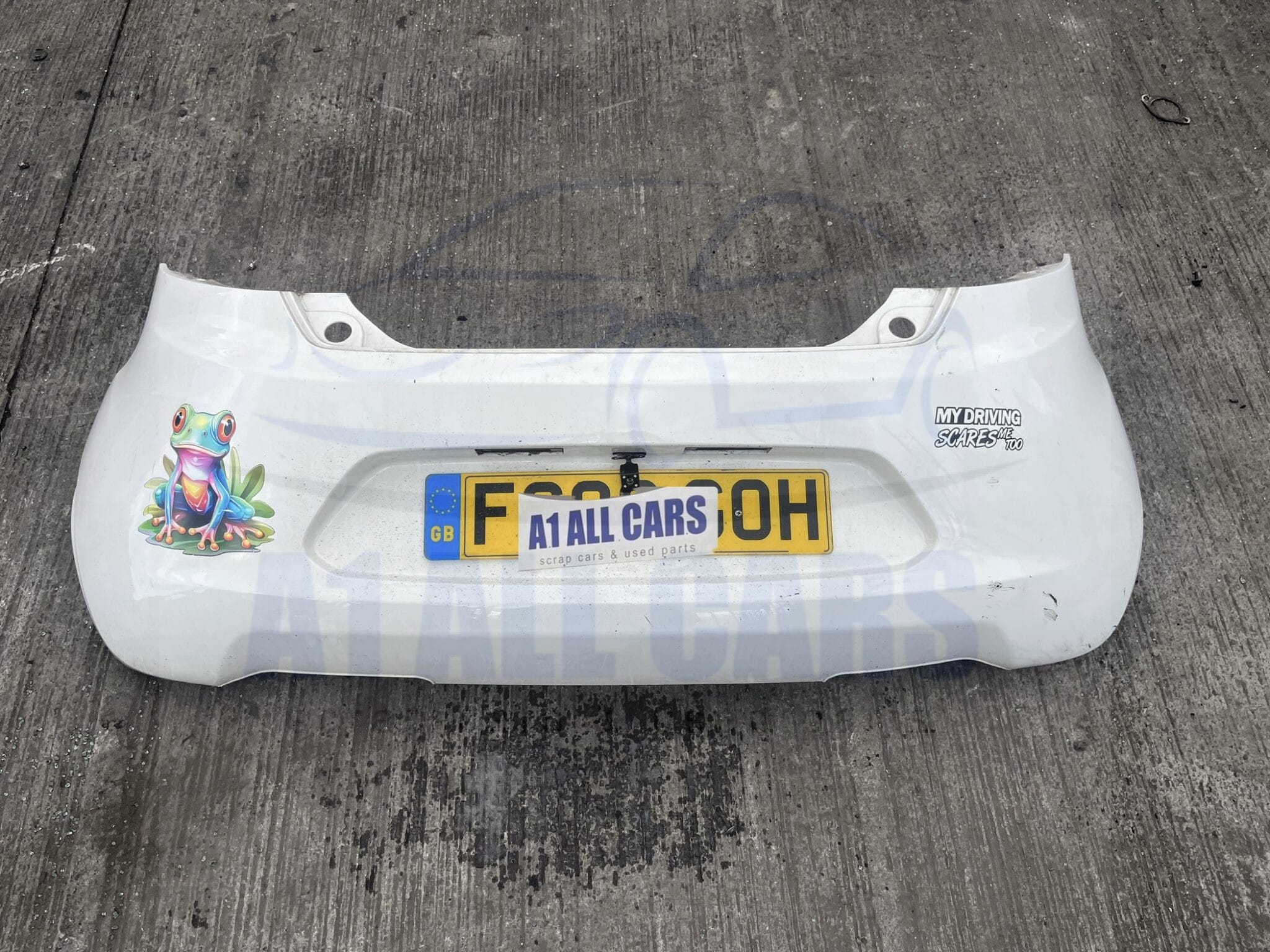 Ford KA 2009-2016 3 Door Hatchback Rear Bumper – White F9 Colour Code ( Few Small Marks )