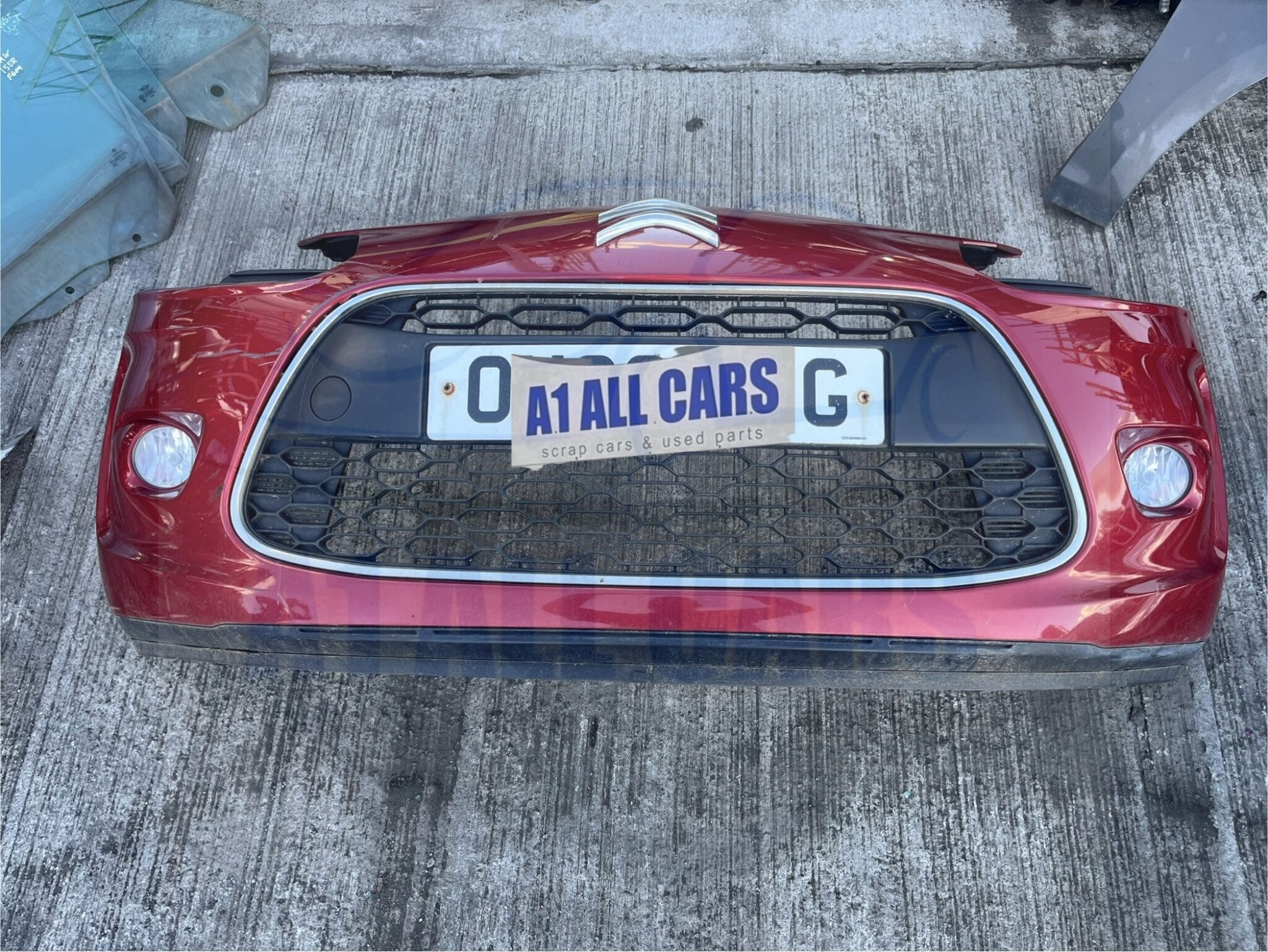 Citroen C3 2010-2015 Front Bumper With Fogs – Red EKQD Colour Code ( Scratched on Bumper See Pics )