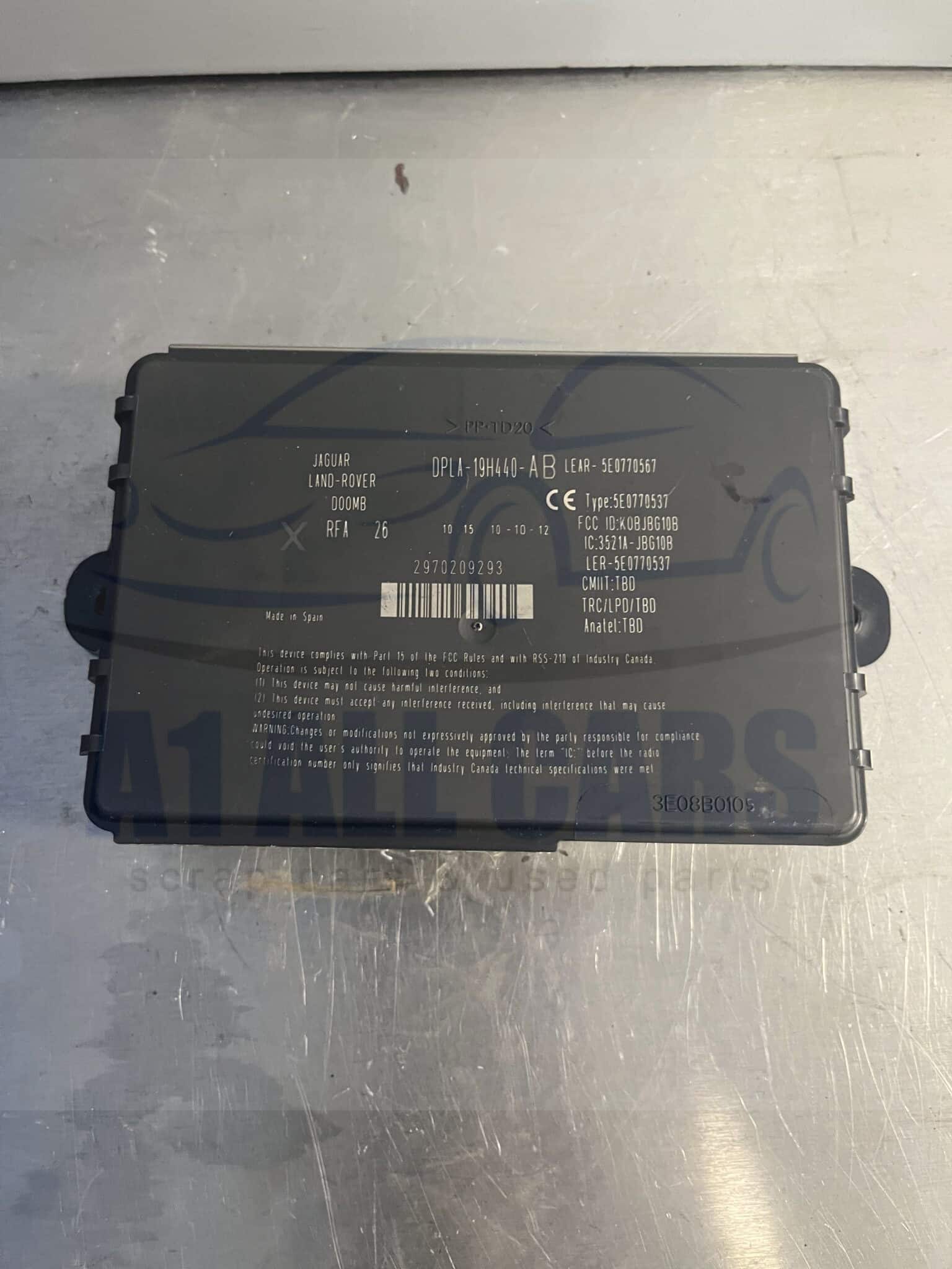 Range Rover Evoque 2011-2018 Keyless Entry Module – DPLA-19H440-AB