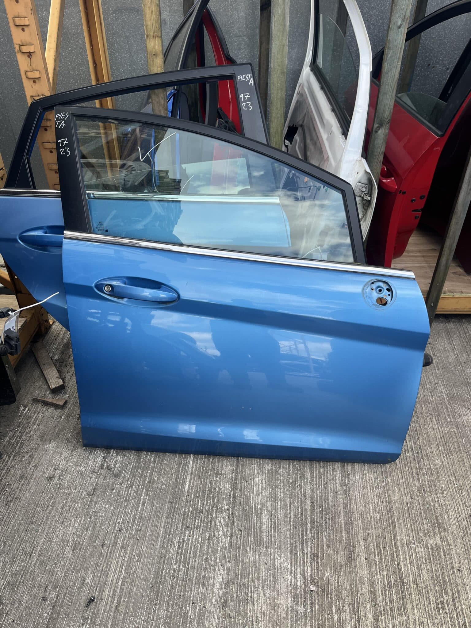 Ford Fiesta 2008-2017 5 Door Hatchback Off Side Front Door – Blue 99 Colour Code ( Call Office For Delivery Quote )