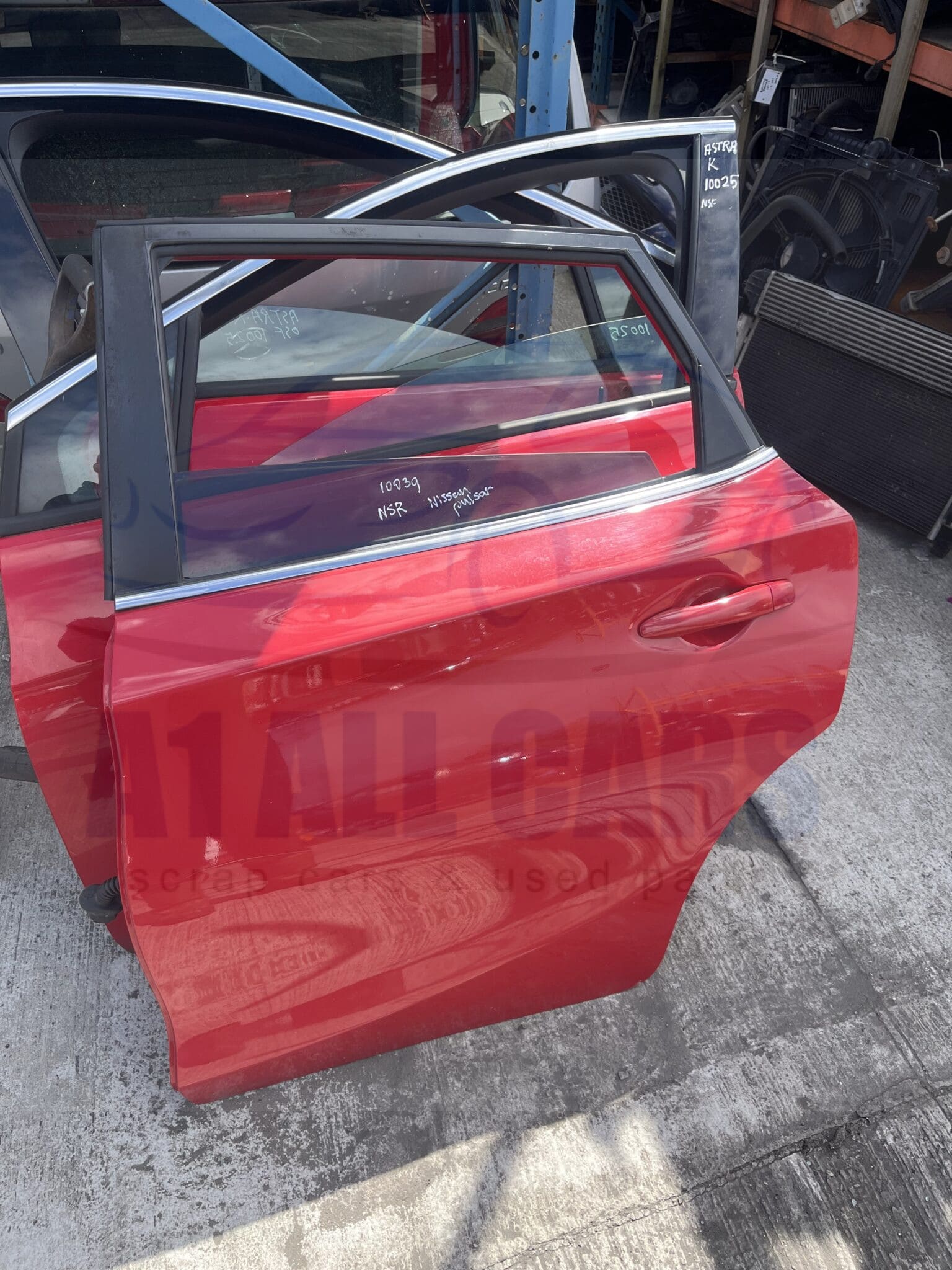Nissan Pulsar 2013-2018 5 Door Hatchback Near Side Rear Door – Red Z10 Colour Code ( Call Office For Delivery Quote )