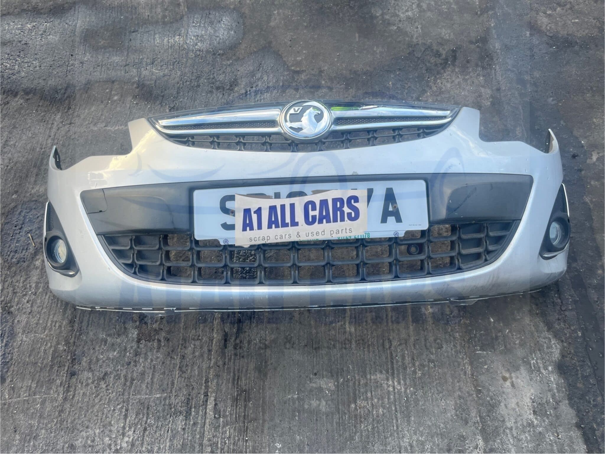 Vauxhall Corsa 2010-2014 Front Bumper With Fogs – Silver Z176 Colour Code