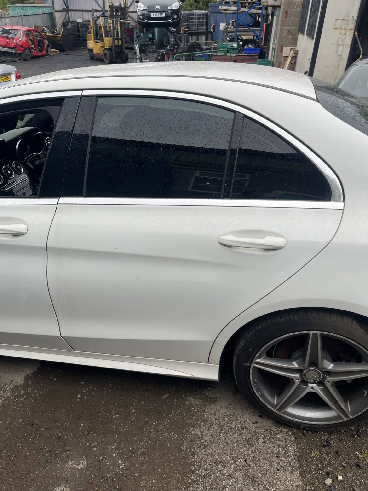 Mercedes C Class 2014-2021 W205 5 Door Saloon Near Side Rear Door – White 149 Colour Code ( Call Office For Delivery Quote )