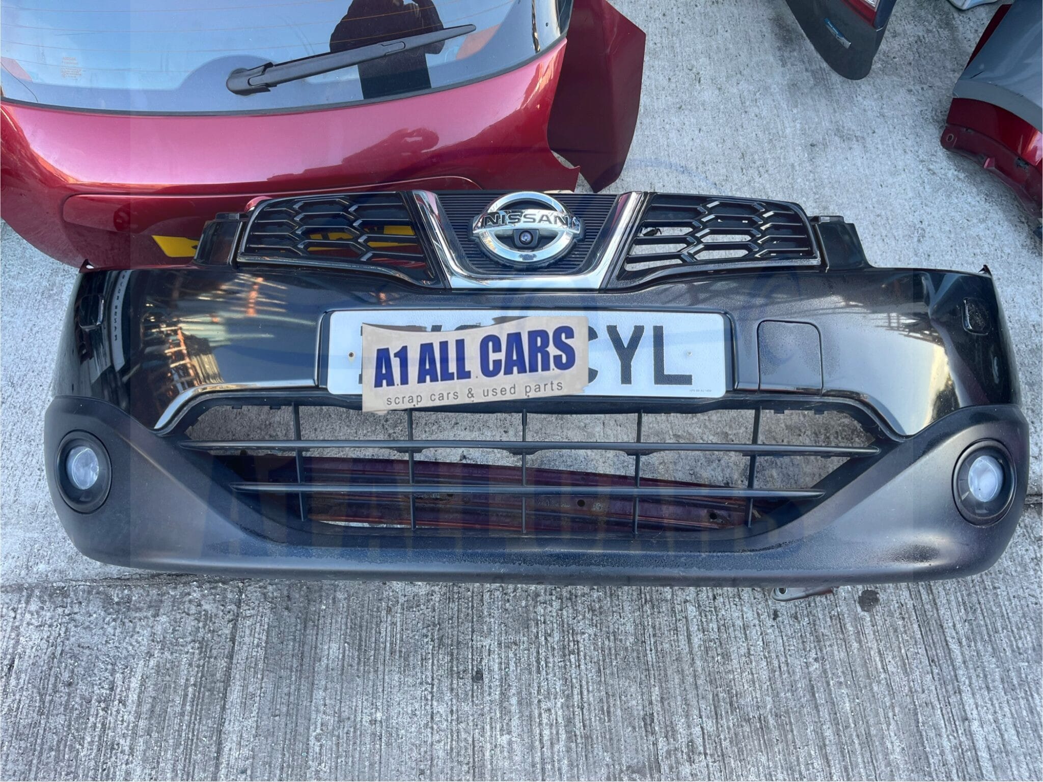 Nissan Qashqai 2010-2013 Front Bumper With Fogs – Black Z11 Colour Code