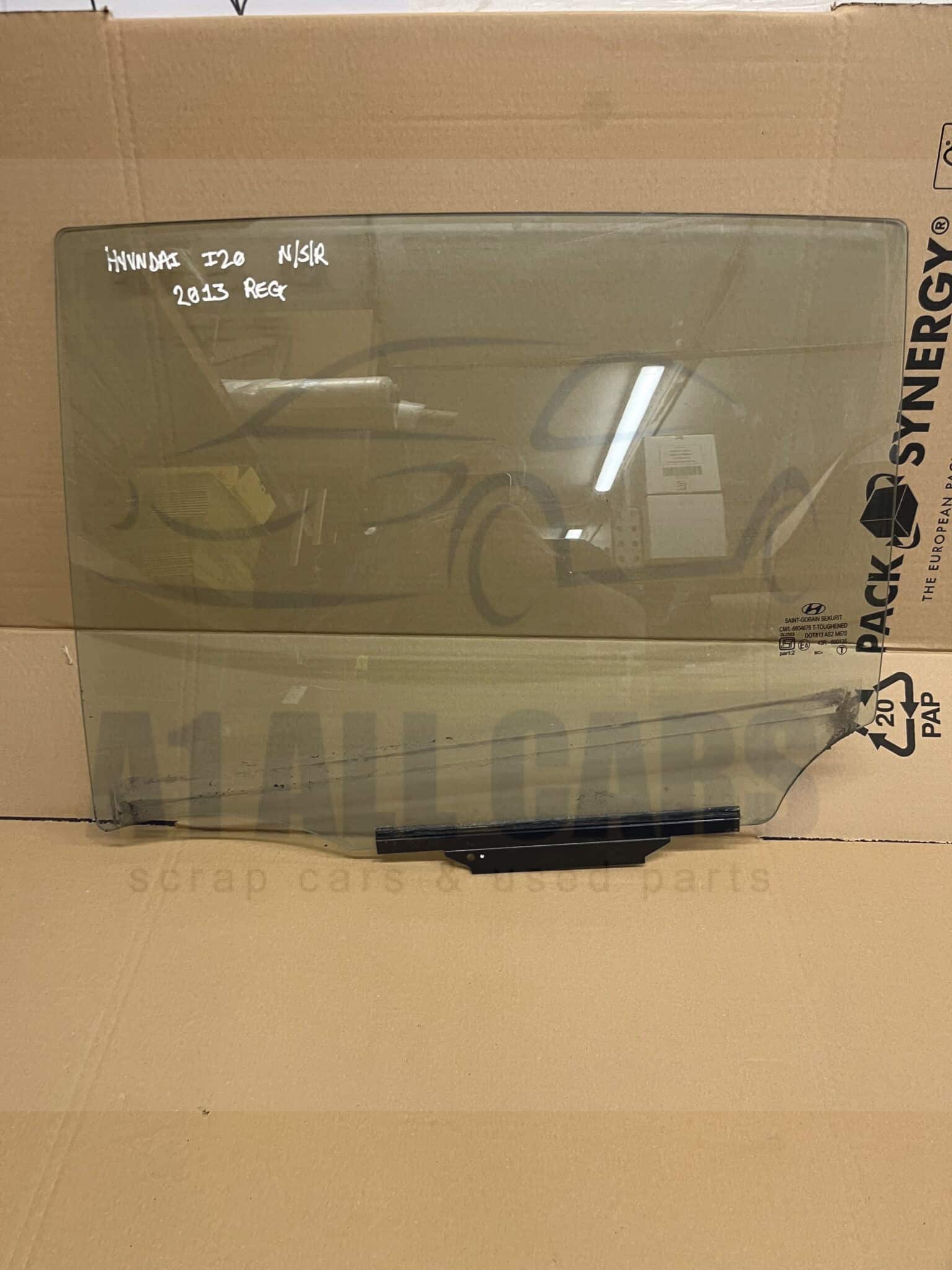 Hyundai i20 2009-2015 MK1 5 Door Hatchback Near Side Rear Door Glass