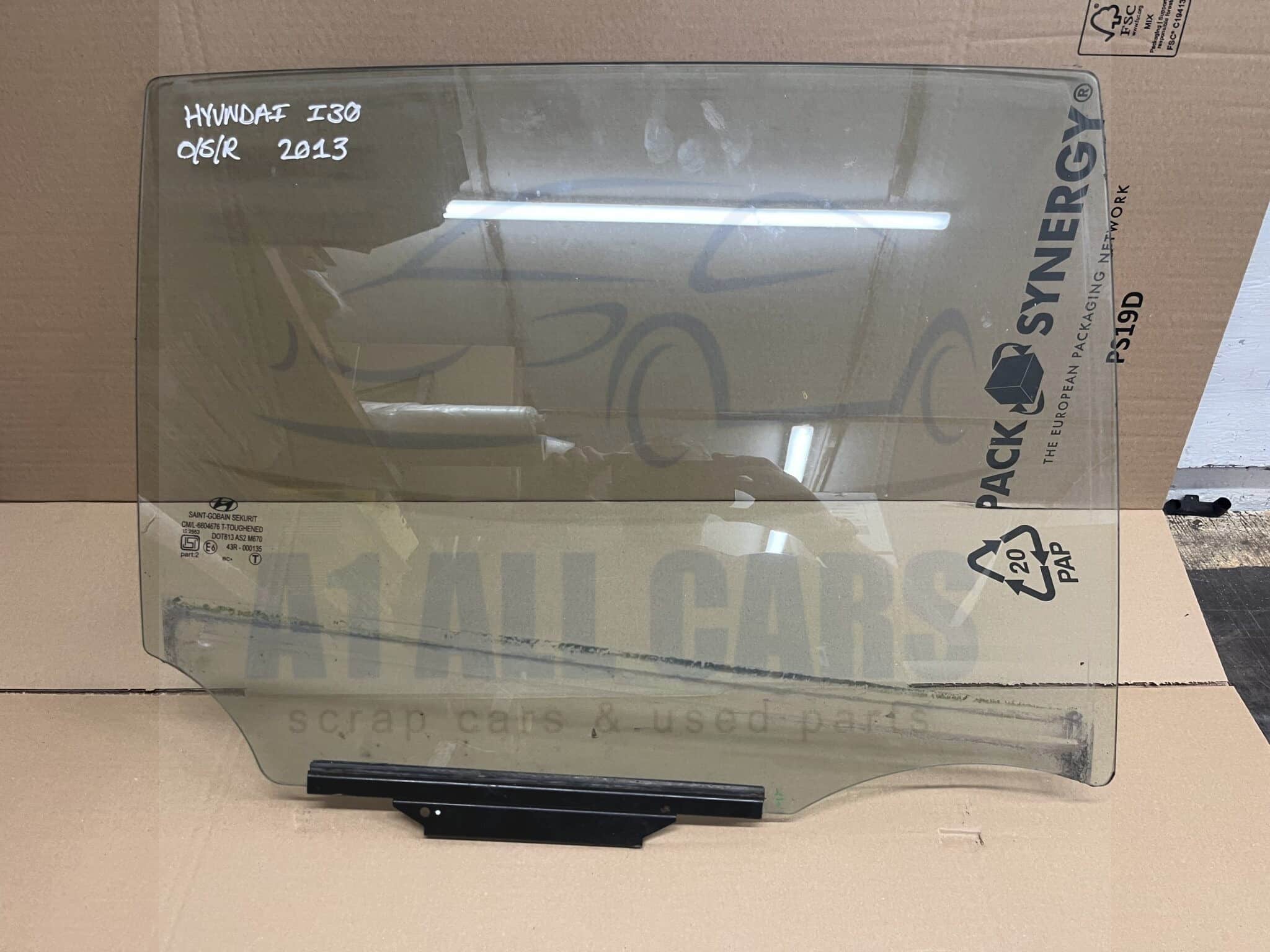 Hyundai i20 2009-2015 MK1 5 Door Hatchback Off Side Rear Door Glass