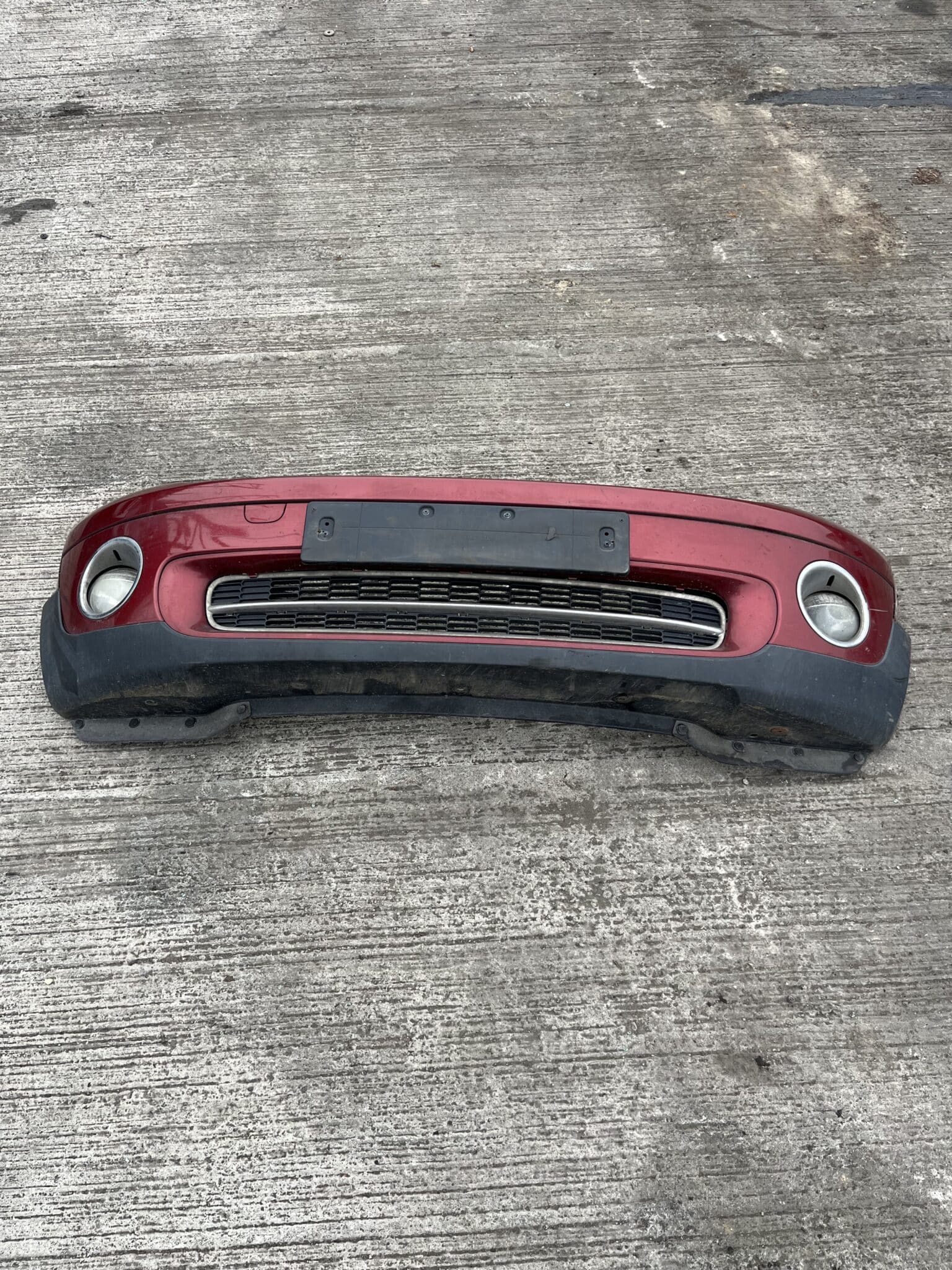 BMW Mini Clubman 2006-2014 Front Bumper – Red / Maroon ( Few Light Scratches )