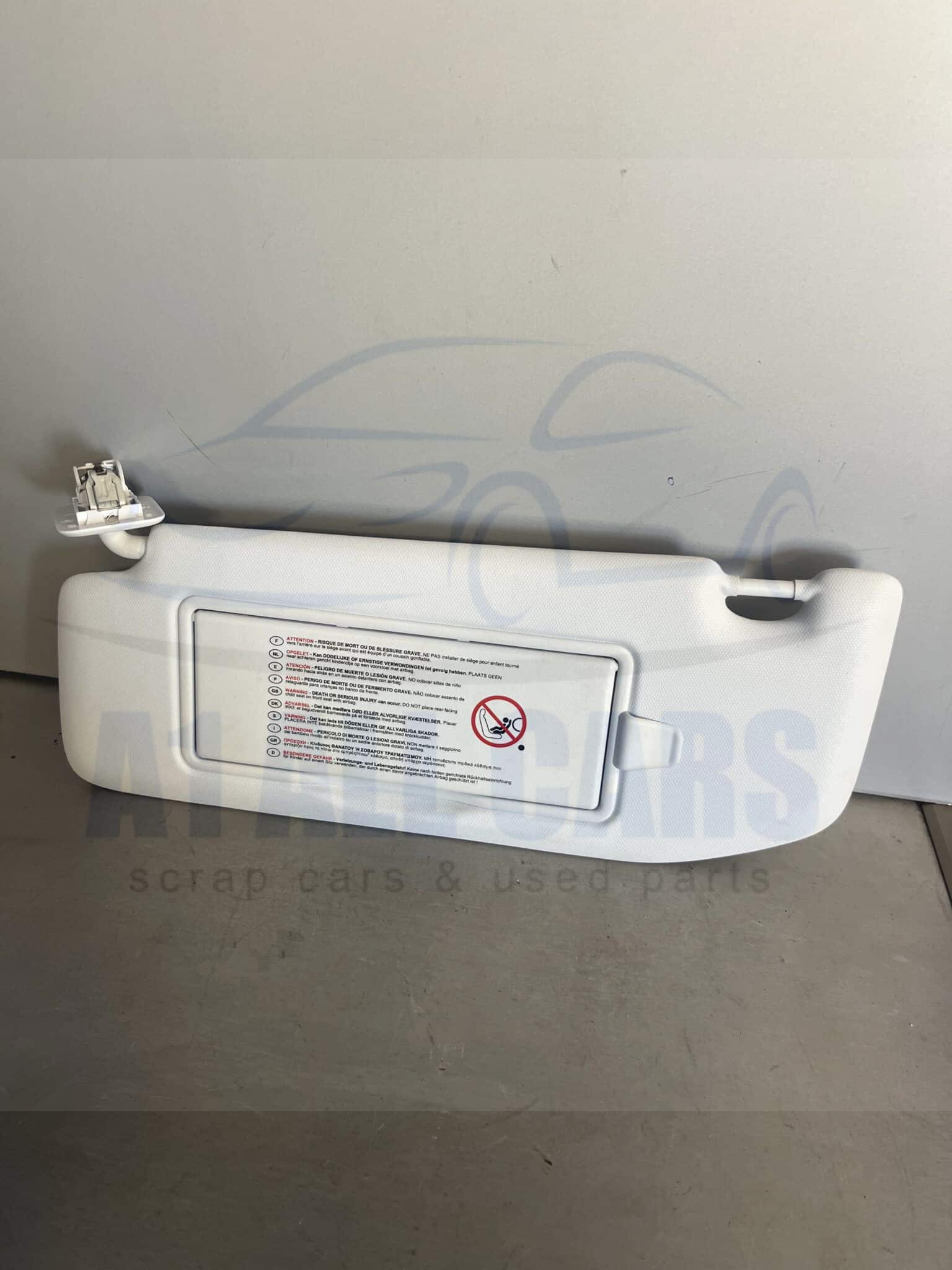 Peugeot 2008 2013-2019 Near Side Sun Visor With Mirror
