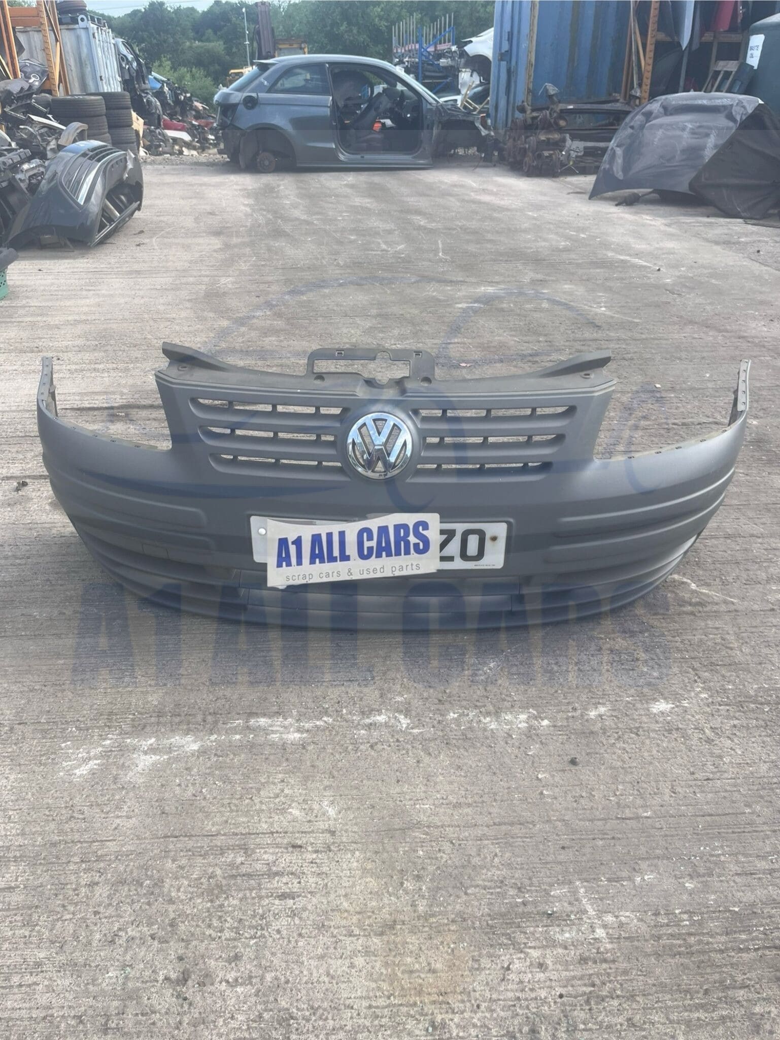 Volkswagen Caddy 2005-2010 Van Front Bumper – Black Plastic