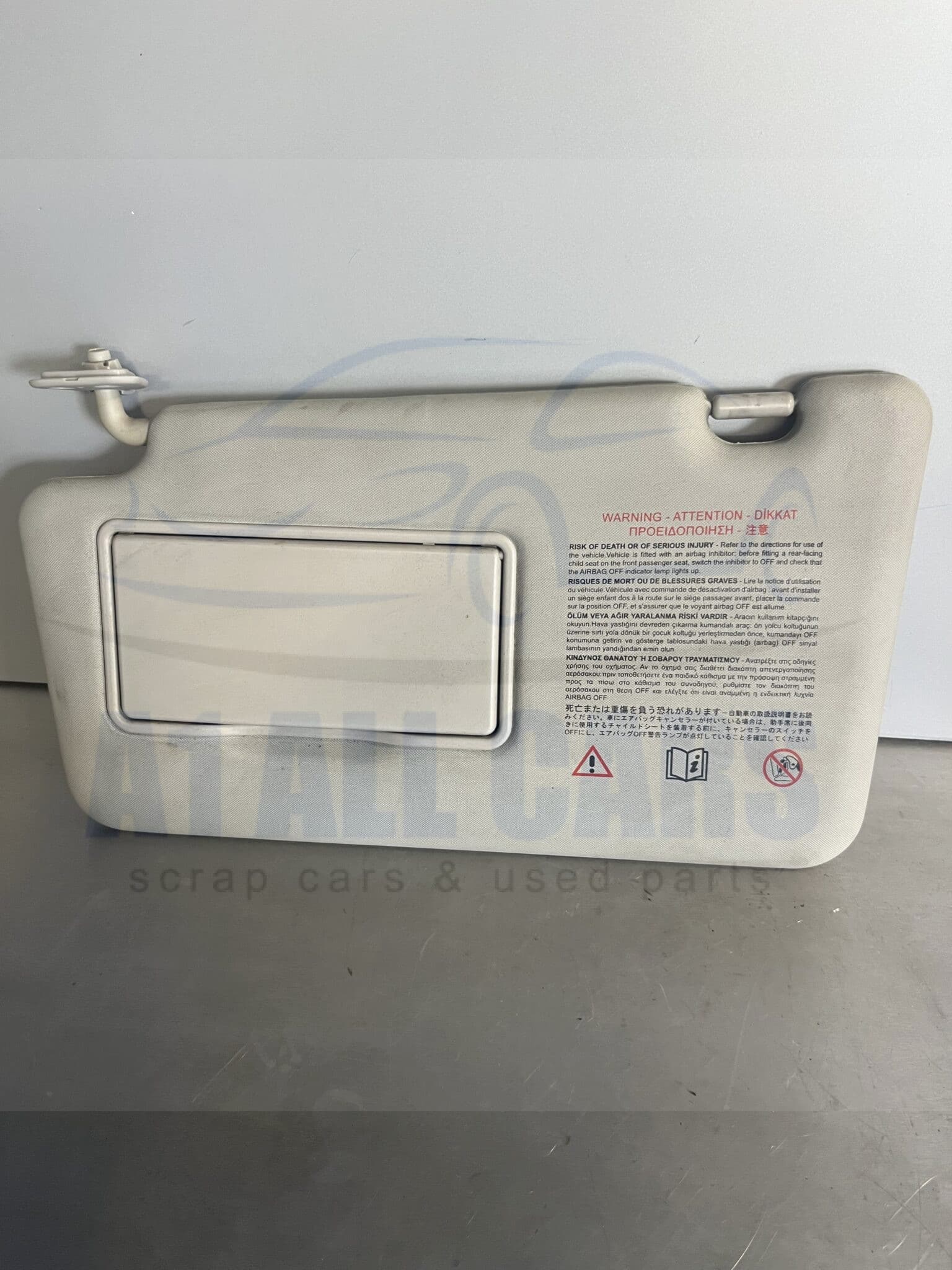 Renault Koleos 2008-2016 Near Side Sun Visor With Mirror