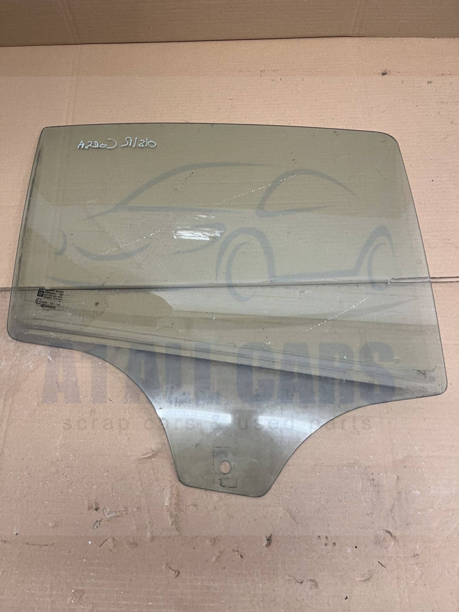 Vauxhall Corsa 2006-2014 5 Door Hatchback Off Side Rear Door Glass