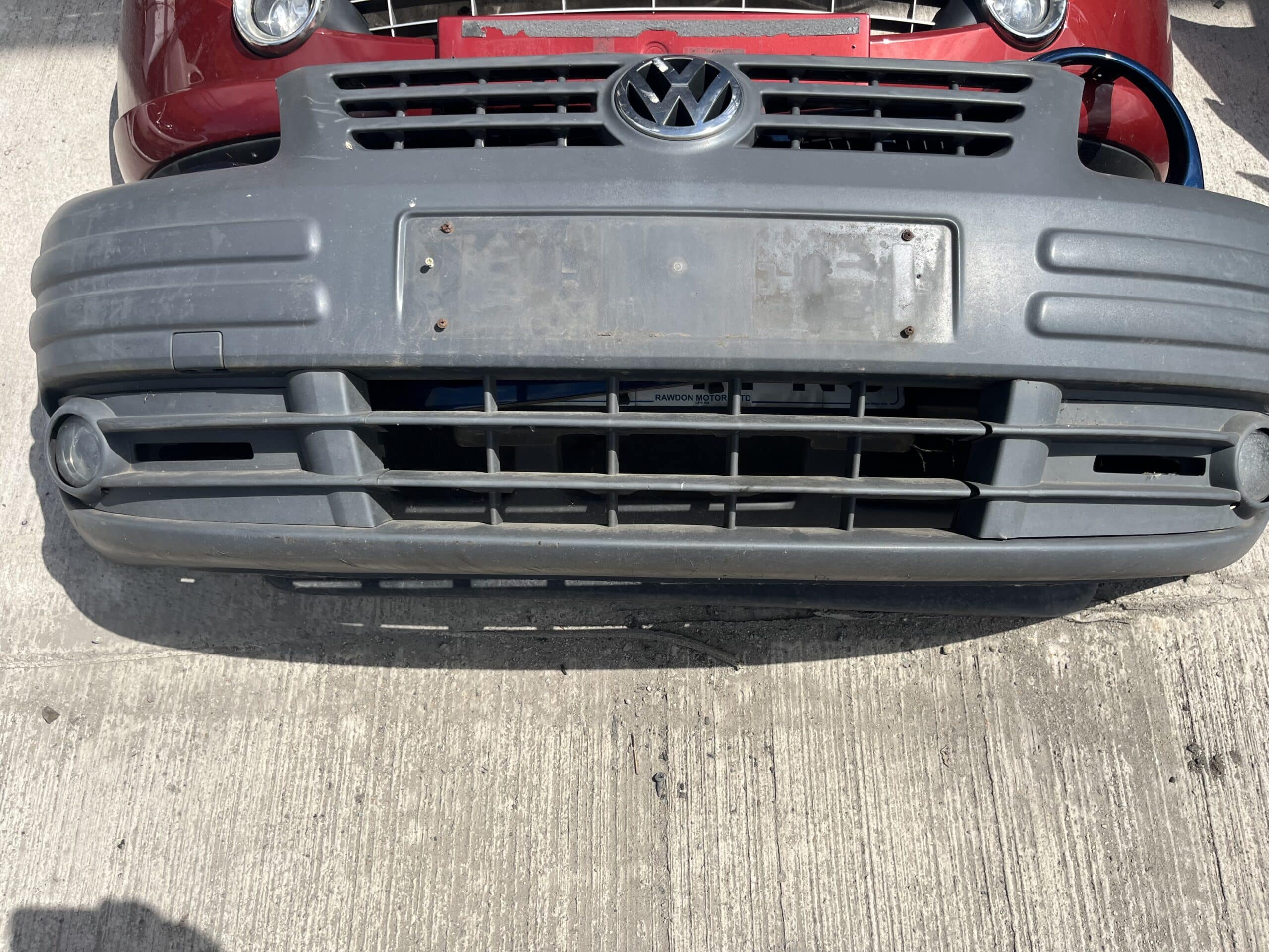 Volkswagen Caddy 2005-2010 Van Front Bumper With Fogs – Black Plastic
