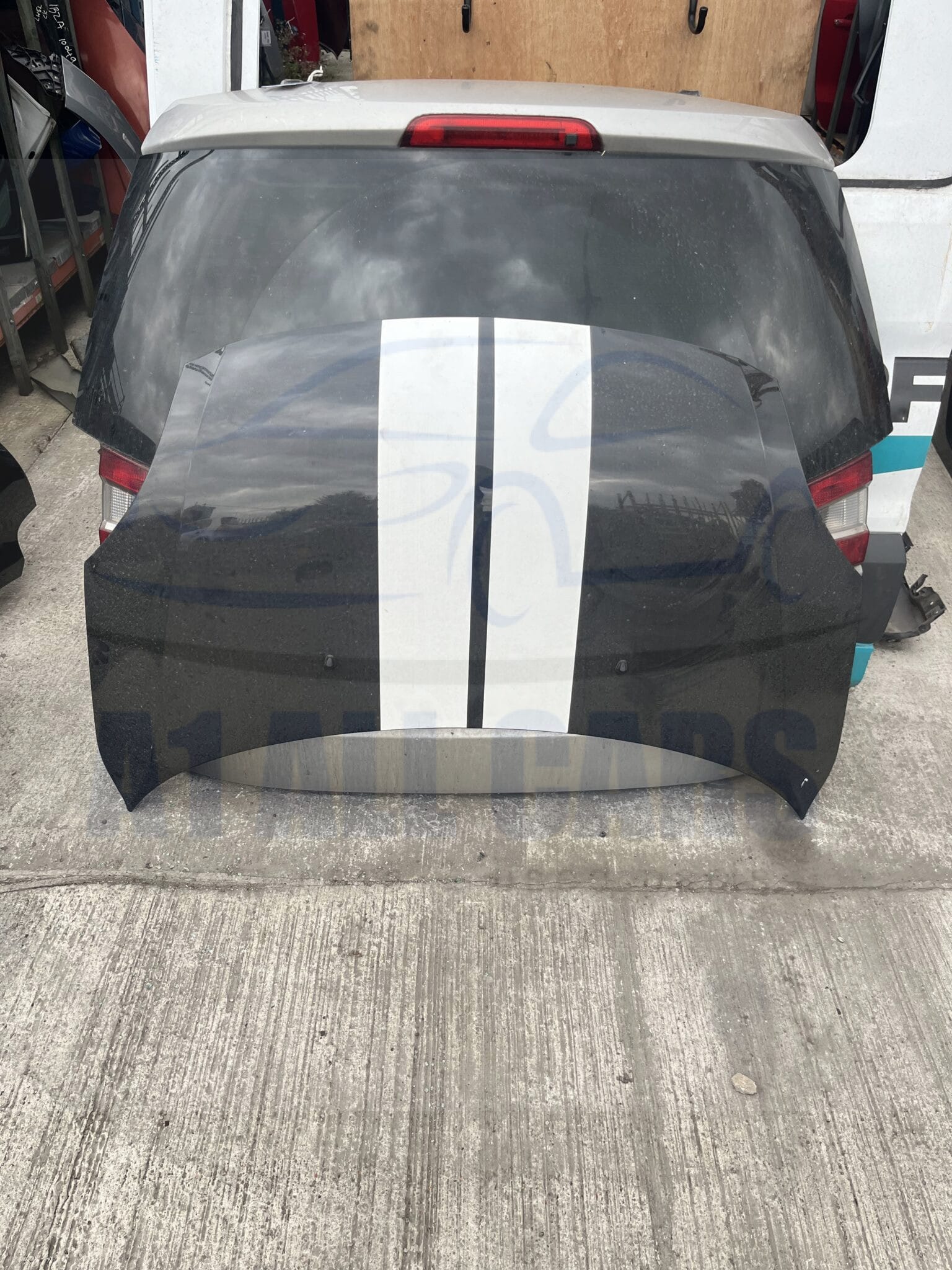 Suzuki Swift 2005-2011 Bonnet – Black / White Stripe ( Call Office For Delivery Quote )