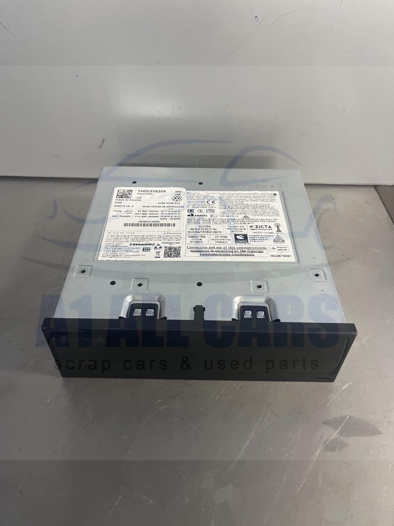 Volkswagen Golf 2019-2024 MK8 Radio Head Unit – 5H0035820K