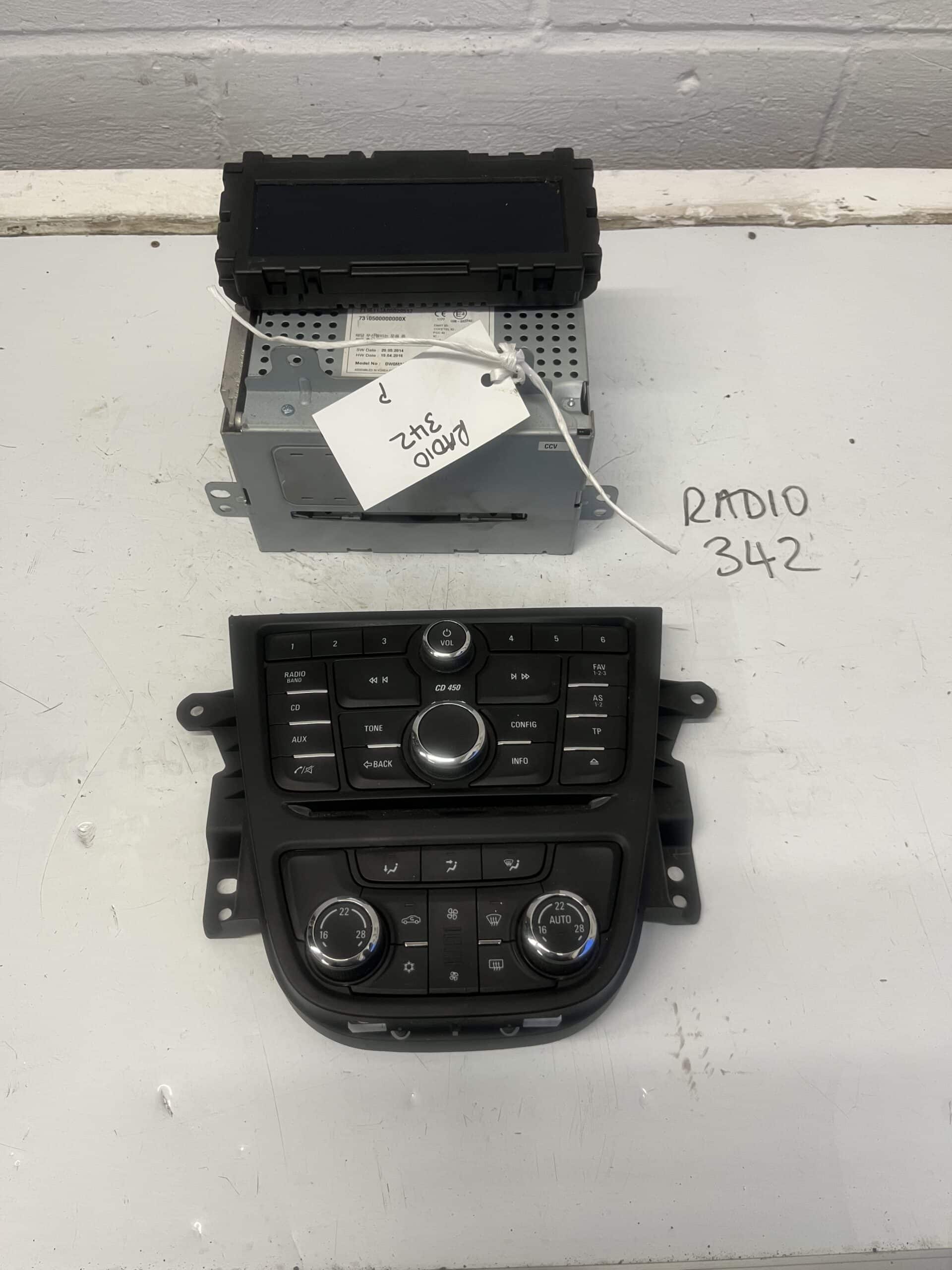 Vauxhall Mokka 2012-2018 Radio / CD Player / Head Unit / Display – CD450 42356799 / 42418196