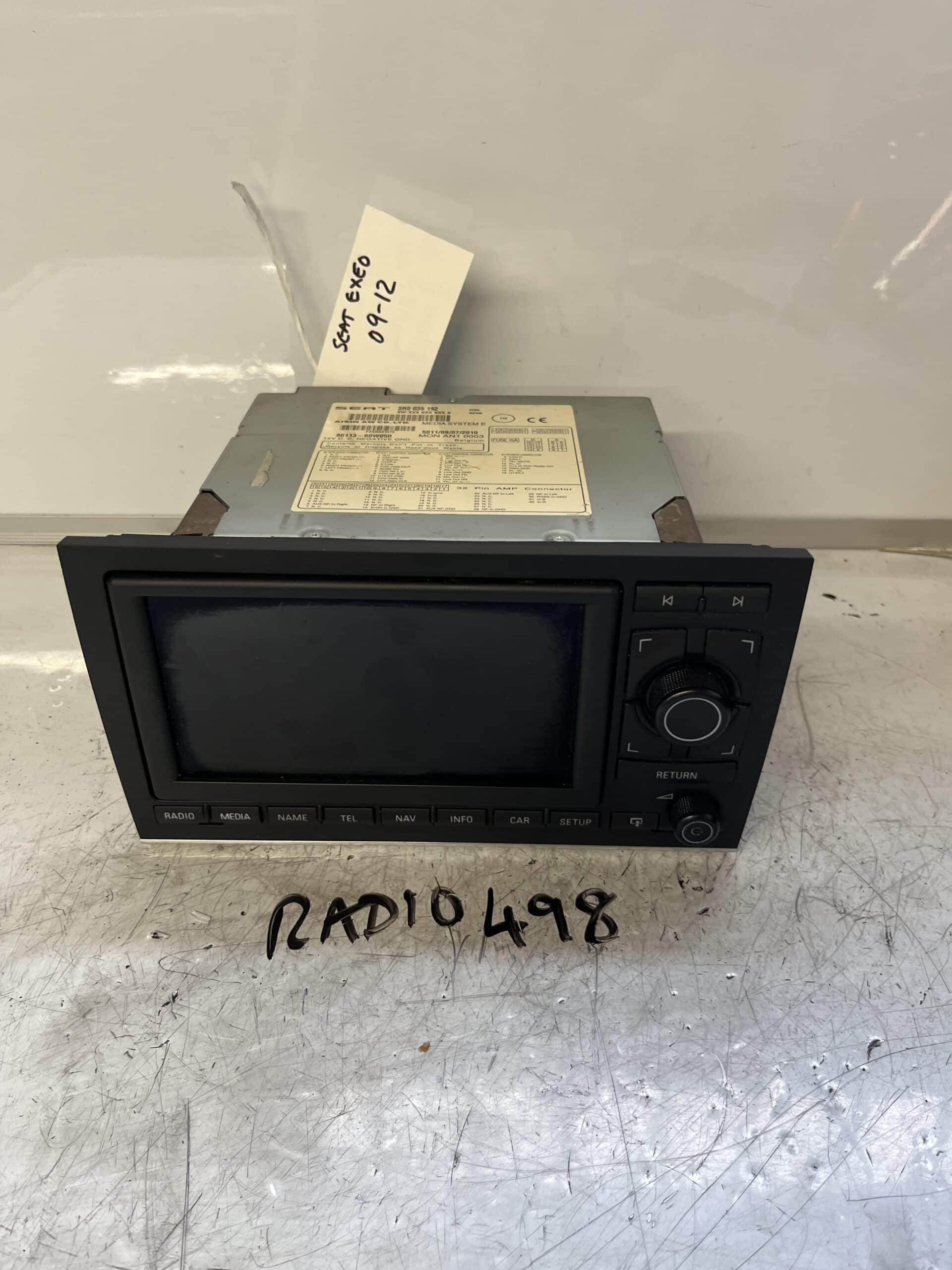 Seat Exeo 2009-2012 Radio / Head Unit / CD Player / Sat Nav – 3R0035192