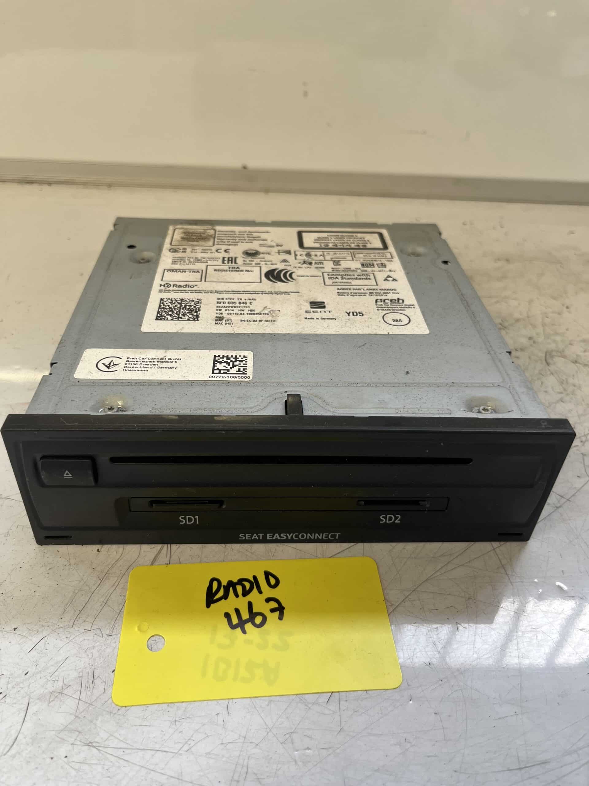 Seat Ibiza 2017-2022 Radio / Multimedia / Head Unit – 5F0035846C