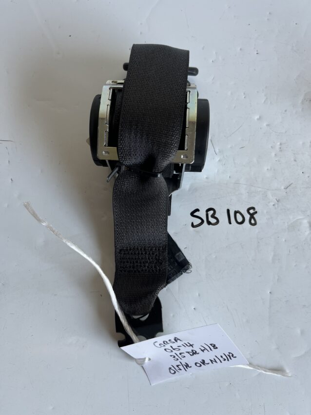Vauxhall Corsa 2006-2014 Hatchback Off Side And Near Side Rear Seatbelt – 13290256 – Black ( Fits Both Sides Universal Fitting )